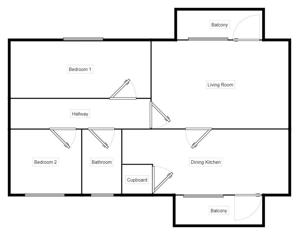 Floorplan of 2 bedroom  Flat for sale, Grayson Road, Rotherham, South Yorkshire, S61