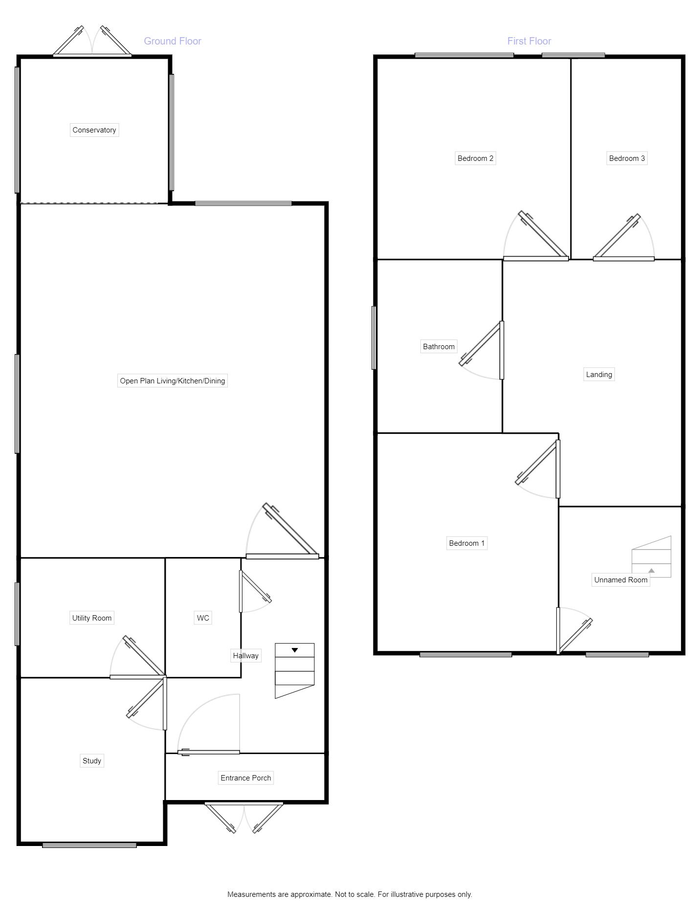 Floorplan of 3 bedroom Semi Detached House for sale, Cobcar Lane, Elsecar, South Yorkshire, S74