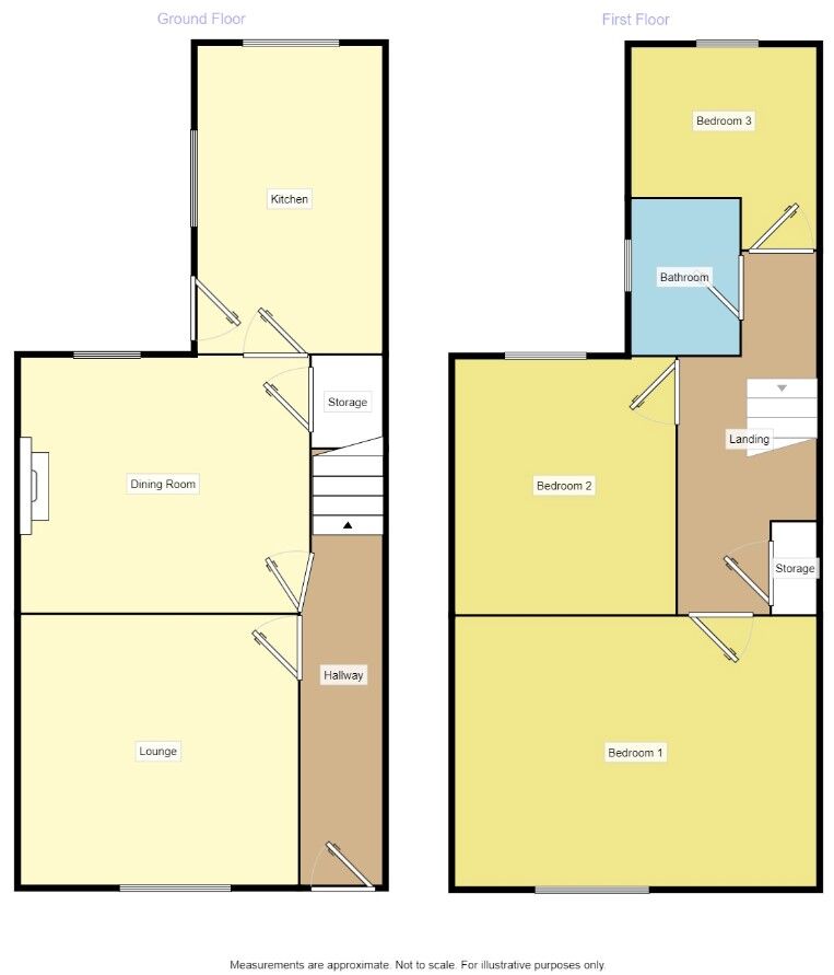 Floorplan of 3 bedroom Mid Terrace House for sale, Snape Hill Road, Darfield, South Yorkshire, S73