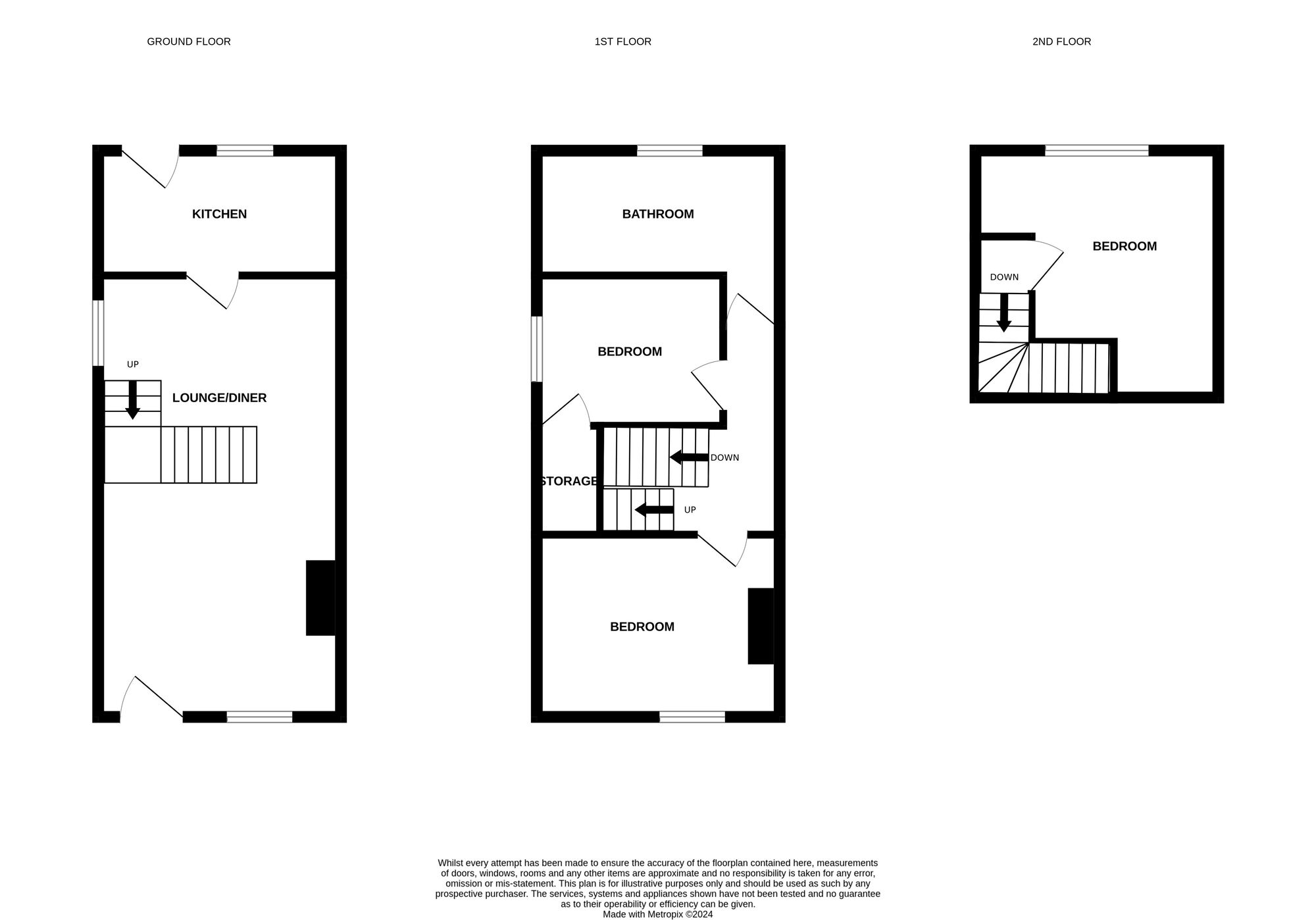 Floorplan of 3 bedroom End Terrace House for sale, Vicar Road, Wath-upon-Dearne, South Yorkshire, S63