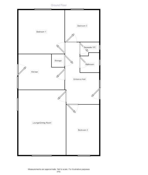 Floorplan of 3 bedroom Detached Bungalow for sale, Belvedere Drive, Darfield, South Yorkshire, S73