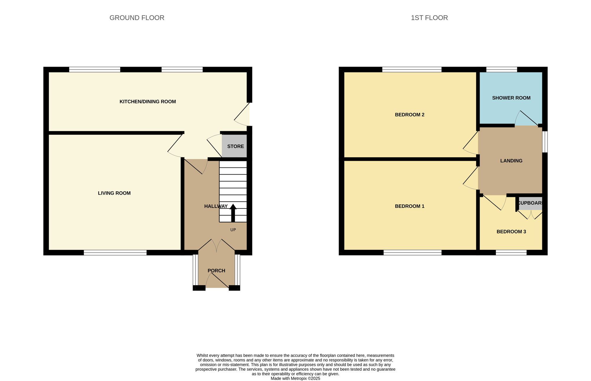 Floorplan of 3 bedroom Semi Detached House for sale, Occupation Road, Harley, South Yorkshire, S62