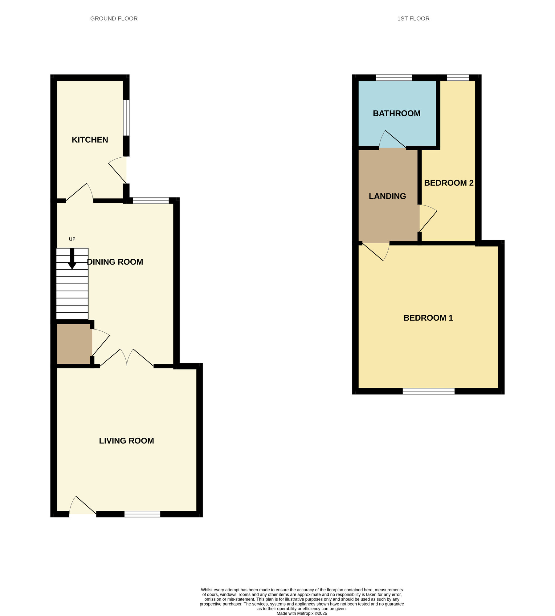 Floorplan of 2 bedroom Semi Detached House for sale, School Street, Darfield, South Yorkshire, S73