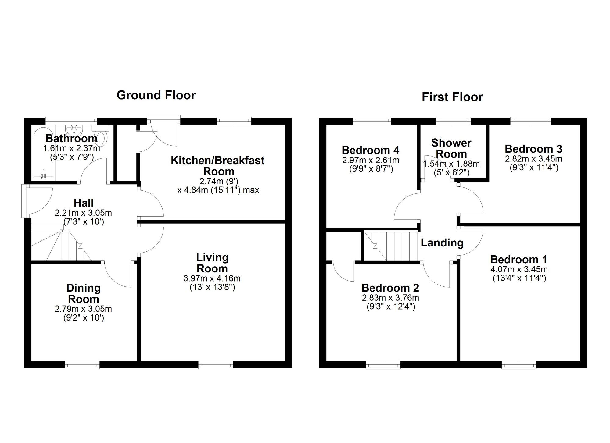 Floorplan of 4 bedroom Semi Detached House for sale, Newburn Road, Newcastle Upon Tyne, NE15