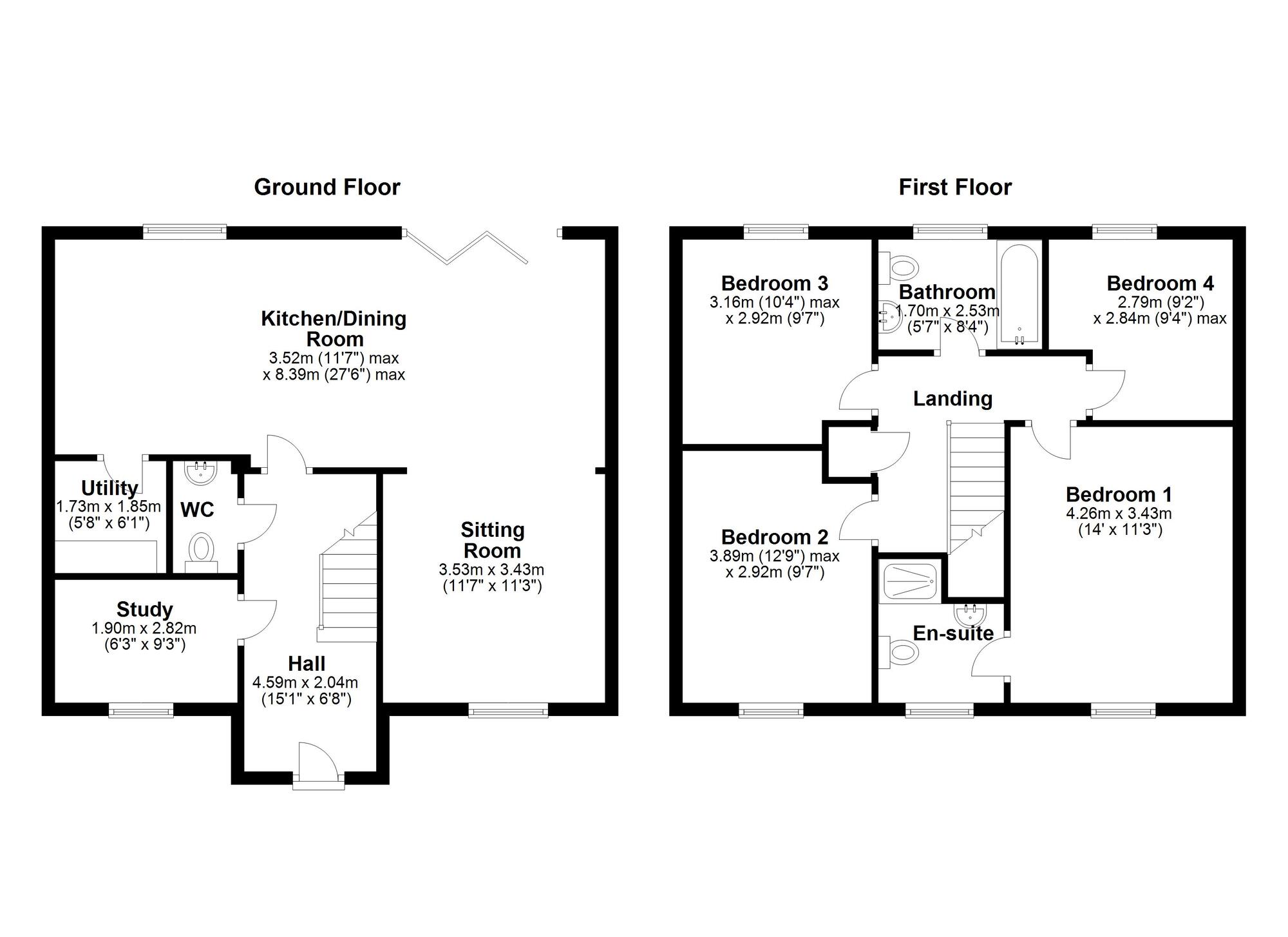 Floorplan of 4 bedroom Detached House for sale, Glade Drive, Newcastle upon Tyne, NE15