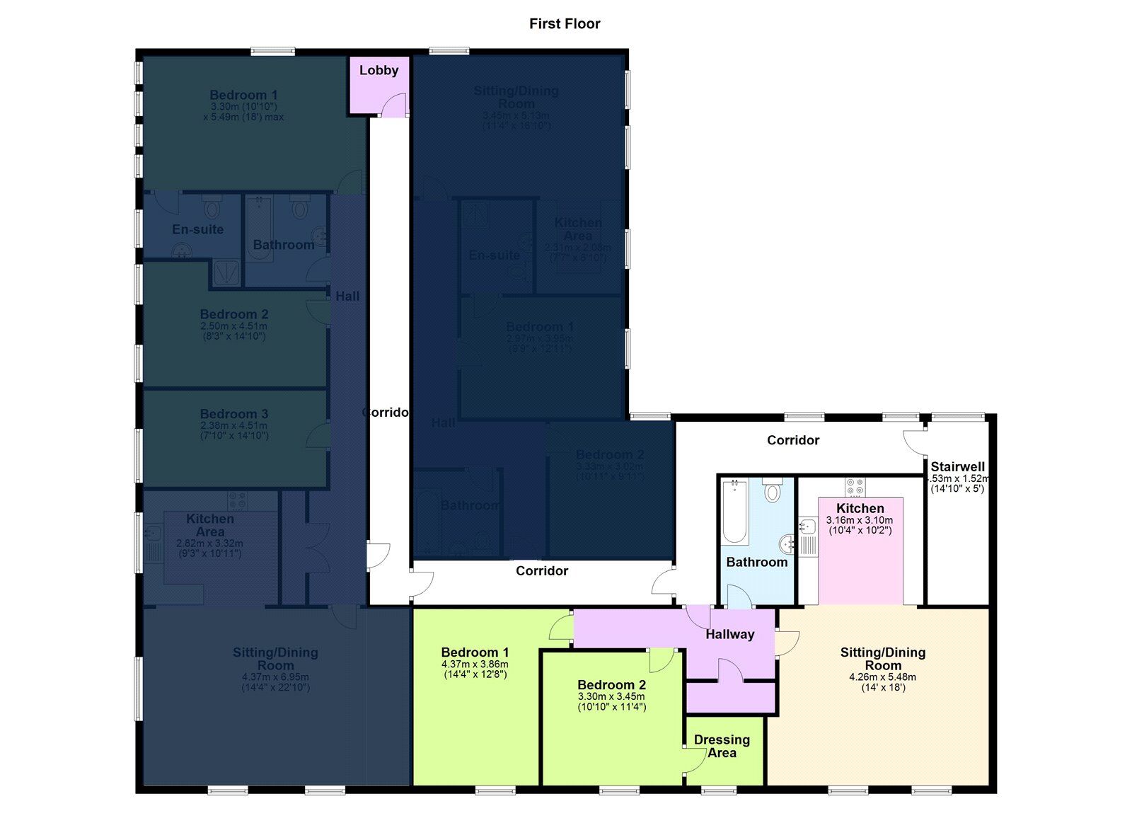 Floorplan of 2 bedroom  Flat to rent, Hexham Road, Newcastle upon Tyne, Tyne and Wear, NE15