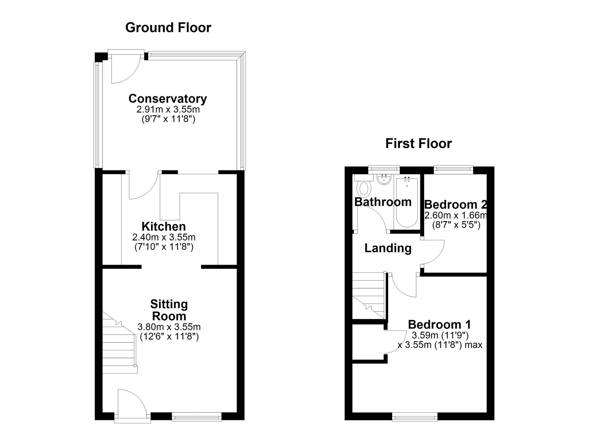 Floorplan of 2 bedroom Mid Terrace House for sale, Ord Court, Newcastle upon Tyne, Tyne and Wear, NE4