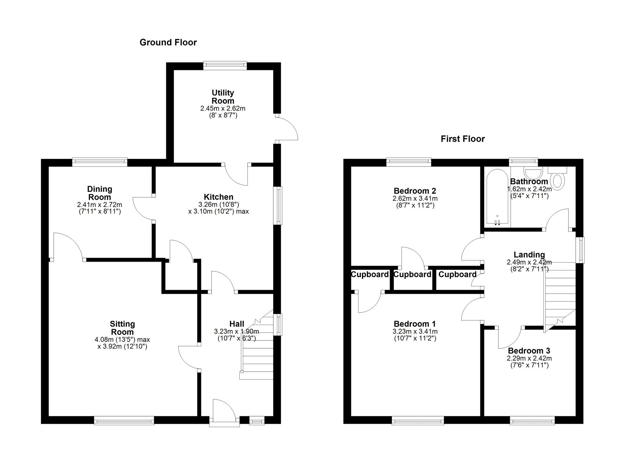 Floorplan of 3 bedroom Semi Detached House for sale, Broadway, Newcastle upon Tyne, Tyne and Wear, NE15