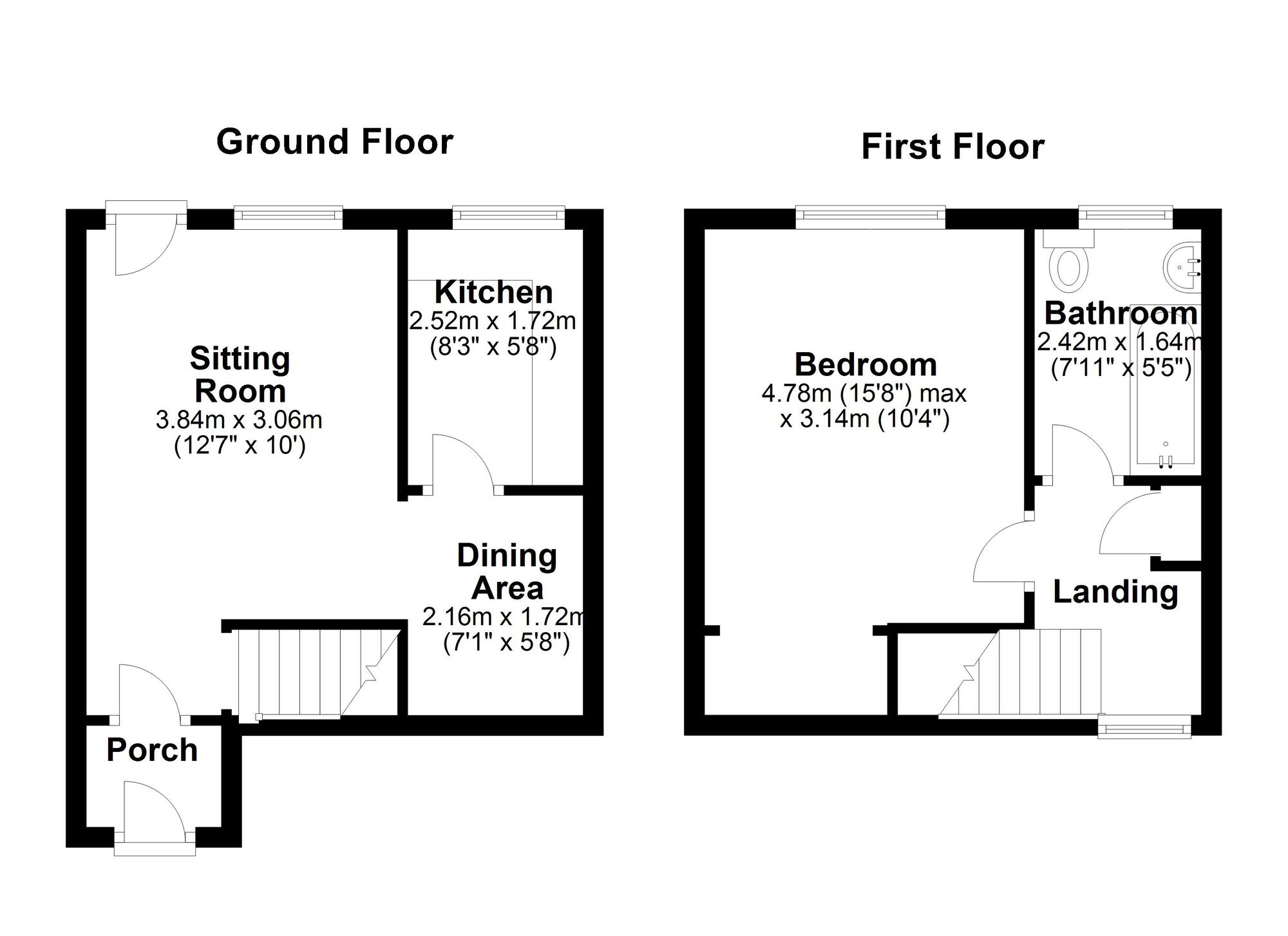 Floorplan of 1 bedroom Semi Detached House to rent, Rosedale Court, Newcastle upon Tyne, Tyne and Wear, NE5