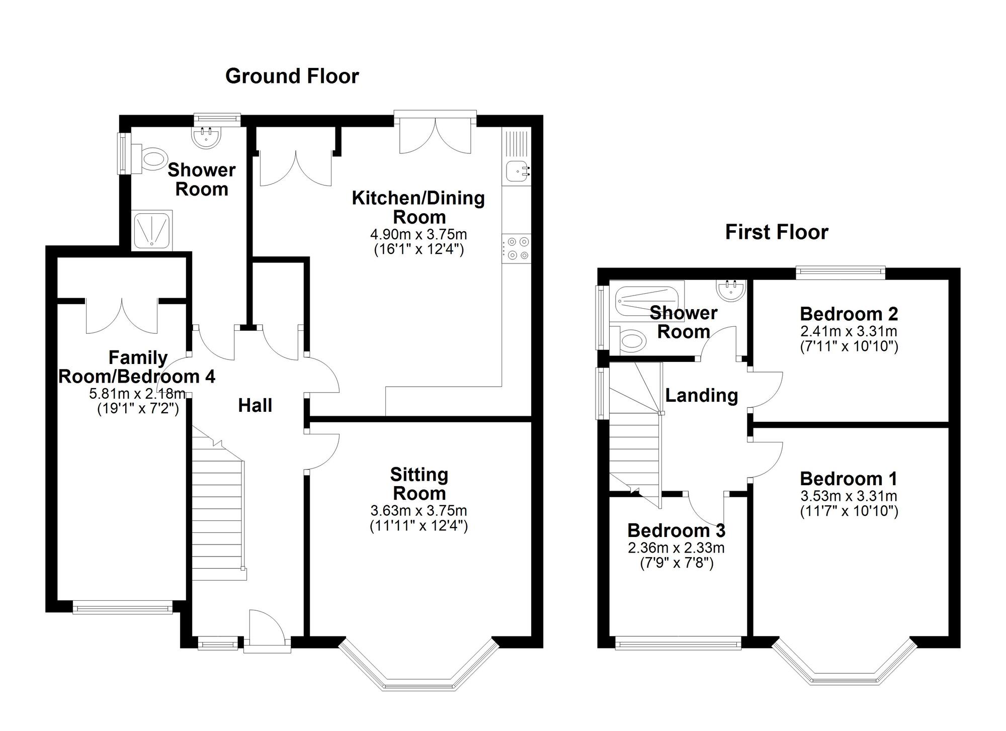 Floorplan of 3 bedroom Semi Detached House for sale, Mill Hill Road, Newcastle upon Tyne, Tyne and Wear, NE5