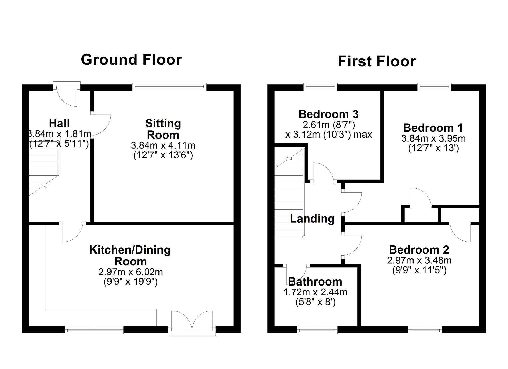 Floorplan of 3 bedroom Semi Detached House for sale, Harelaw Grove, Newcastle upon Tyne, Tyne and Wear, NE5