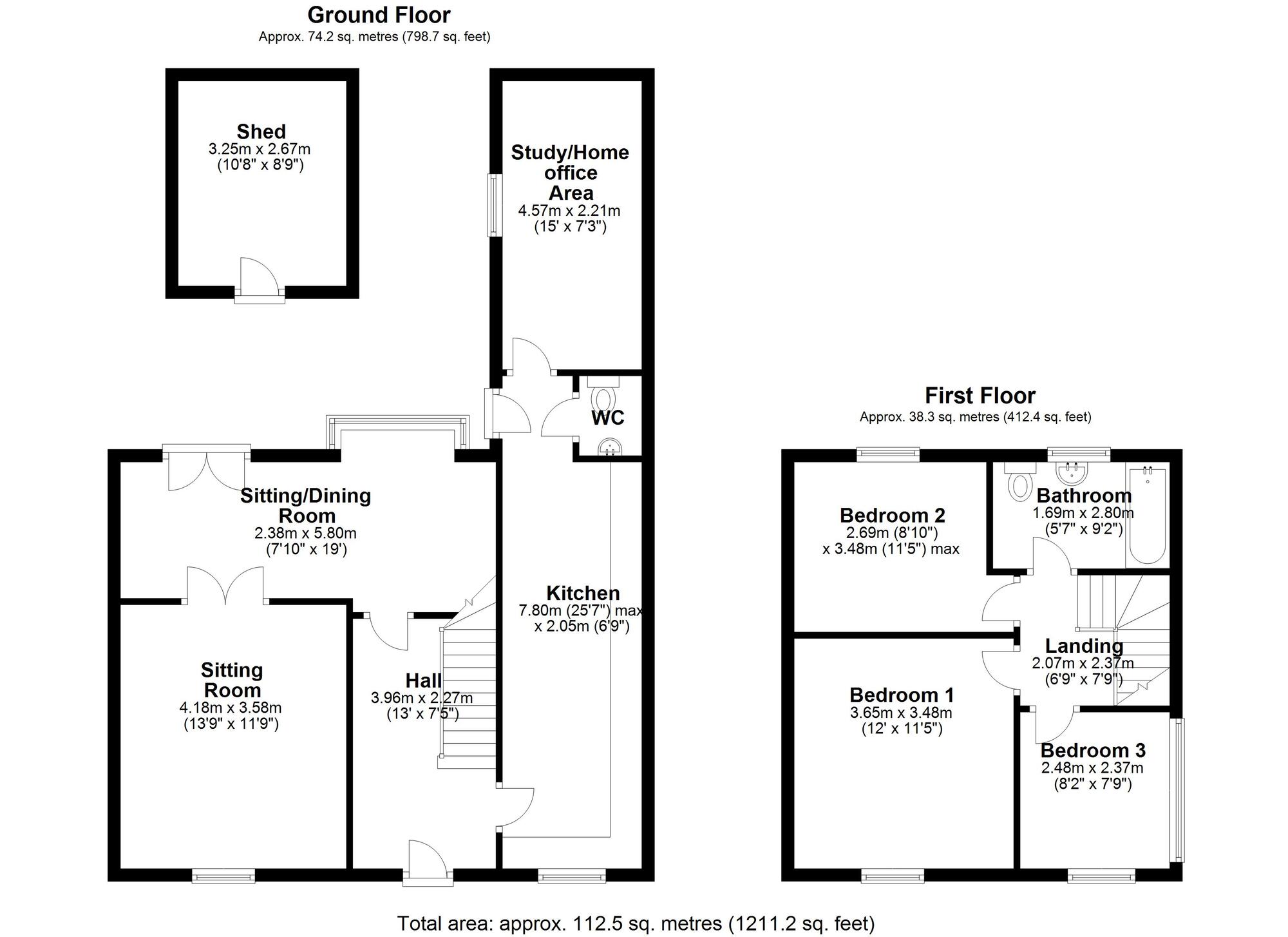 Floorplan of 3 bedroom Link Detached House for sale, Denham Walk, Newcastle upon Tyne, Tyne and Wear, NE5