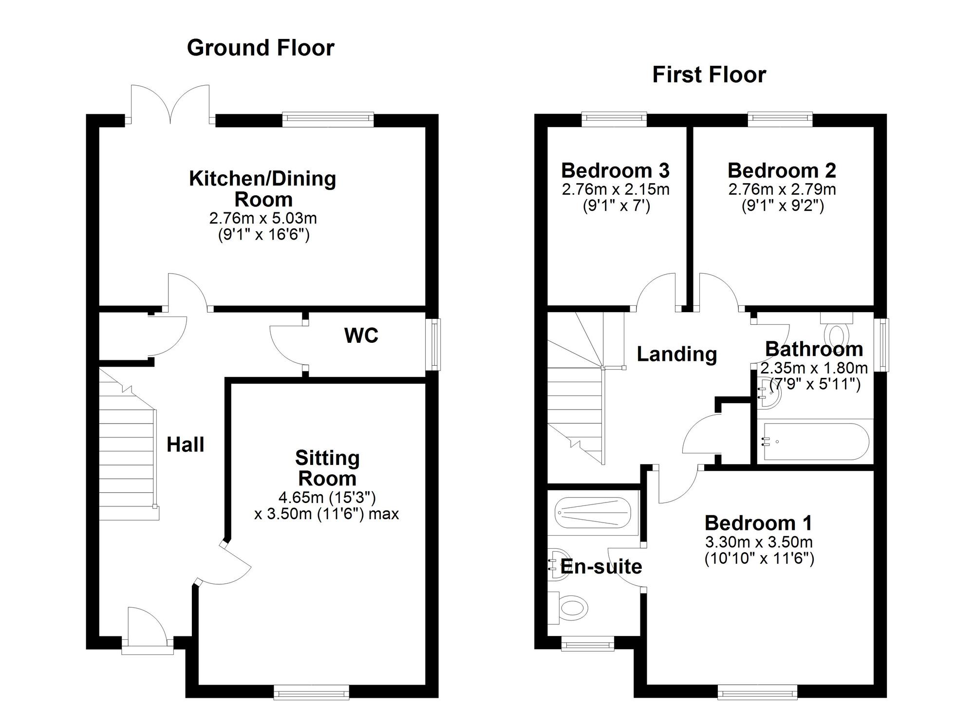 Floorplan of 3 bedroom Semi Detached House for sale, Rudchester Close, Newcastle upon Tyne, Tyne and Wear, NE15