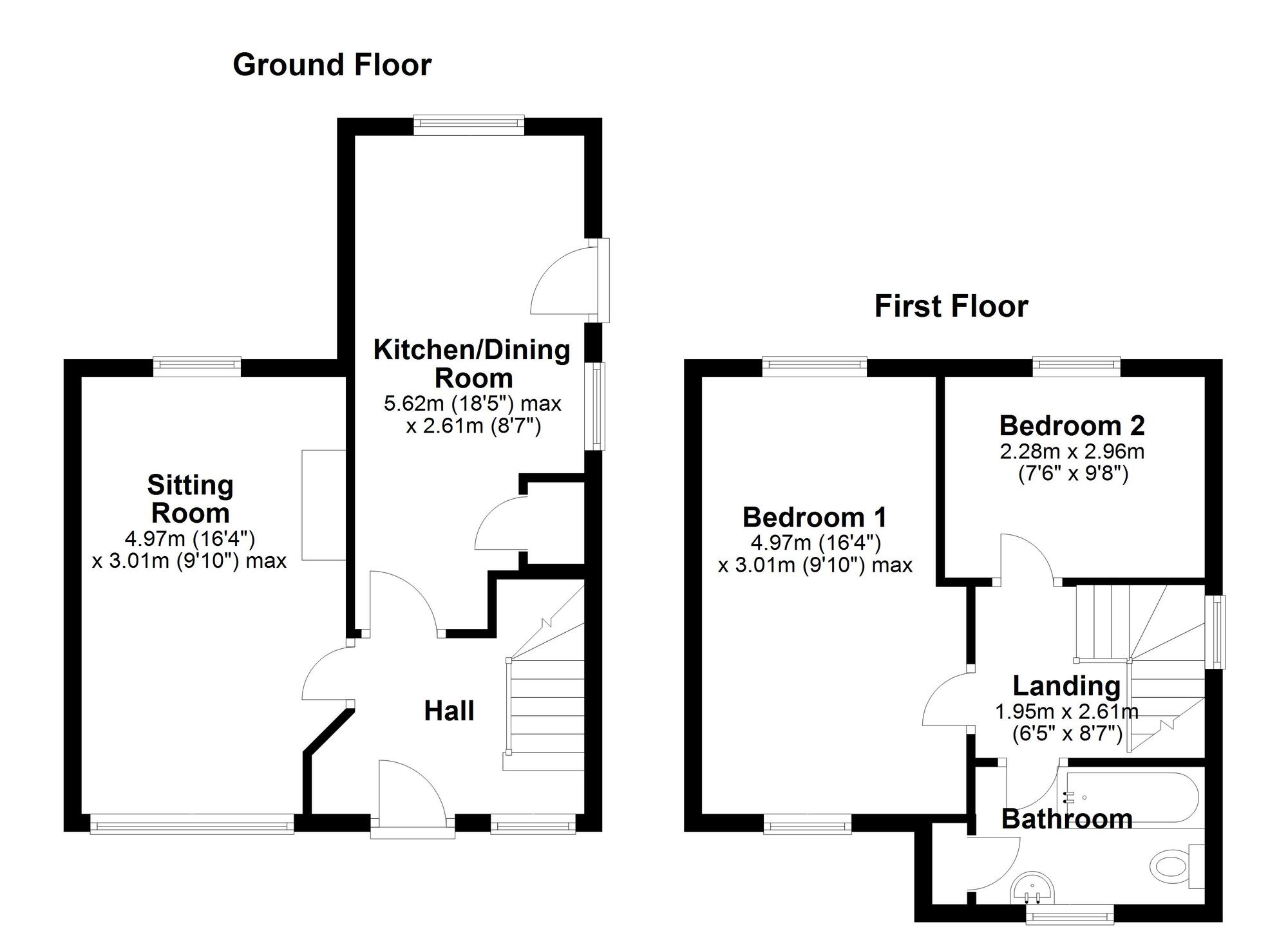 Floorplan of 2 bedroom Semi Detached House for sale, Wharmlands Road, Newcastle upon Tyne, Tyne and Wear, NE15