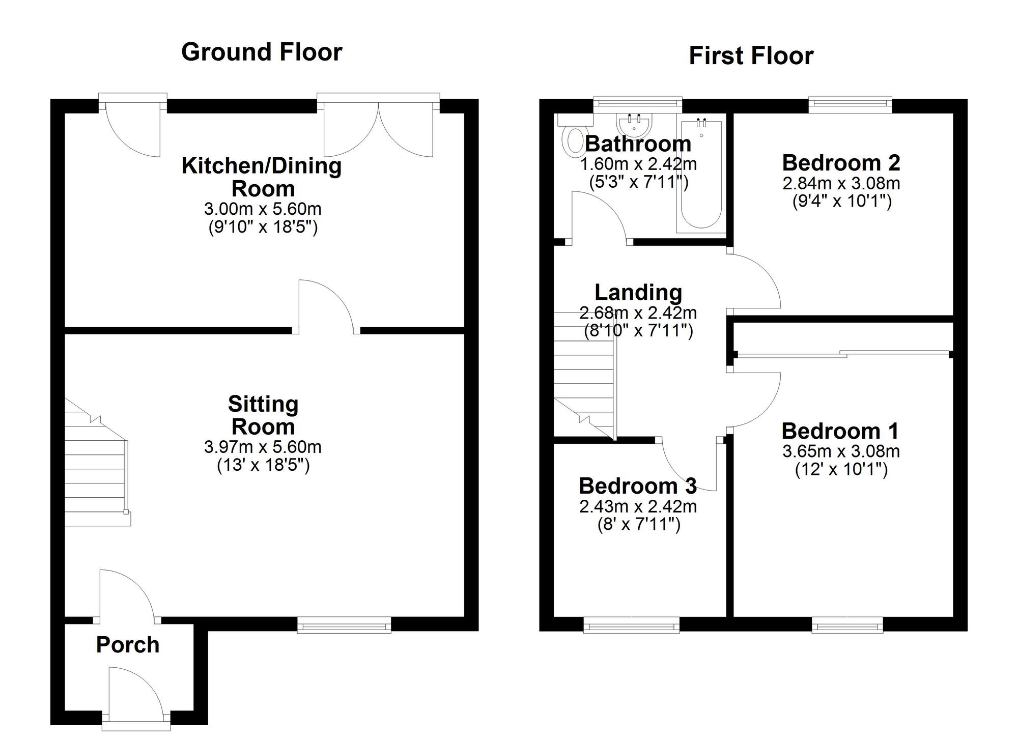 Floorplan of 3 bedroom Mid Terrace House for sale, Ormskirk Close, Newcastle upon Tyne, Tyne and Wear, NE15