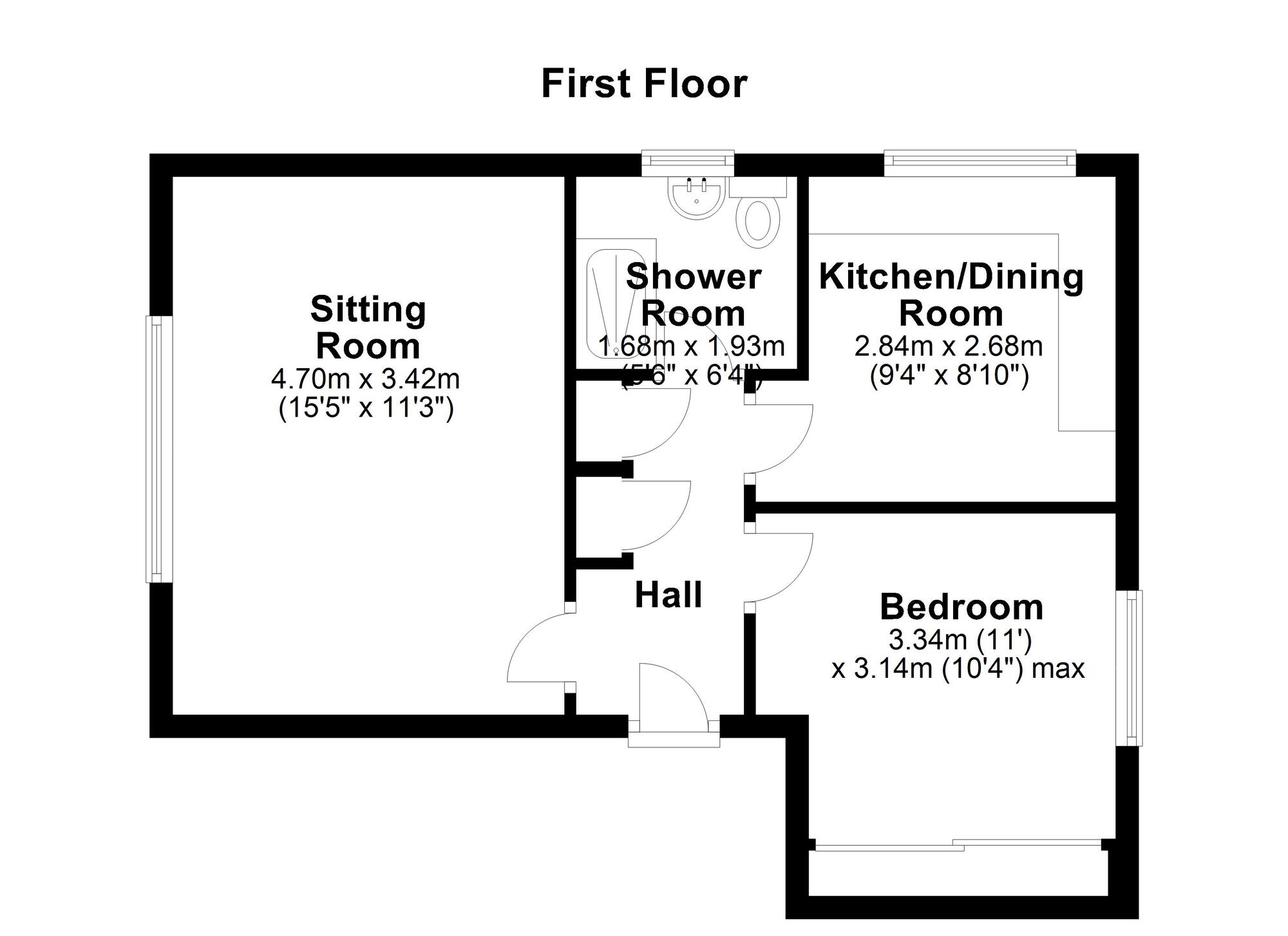 Floorplan of 1 bedroom  Flat for sale, Avalon Drive, Newcastle upon Tyne, Tyne and Wear, NE15