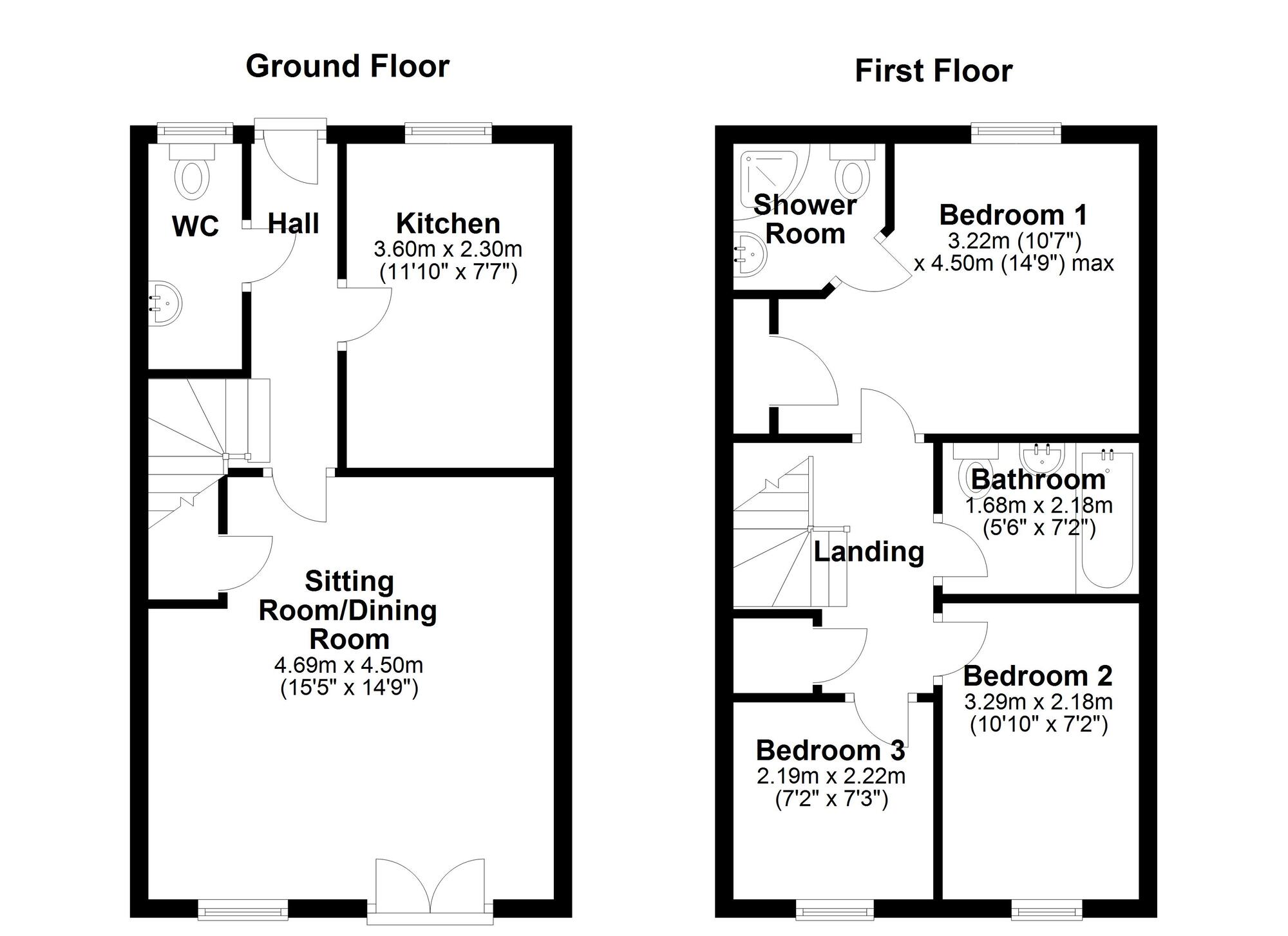 Floorplan of 3 bedroom End Terrace House for sale, Brookville Crescent, Newcastle upon Tyne, NE5