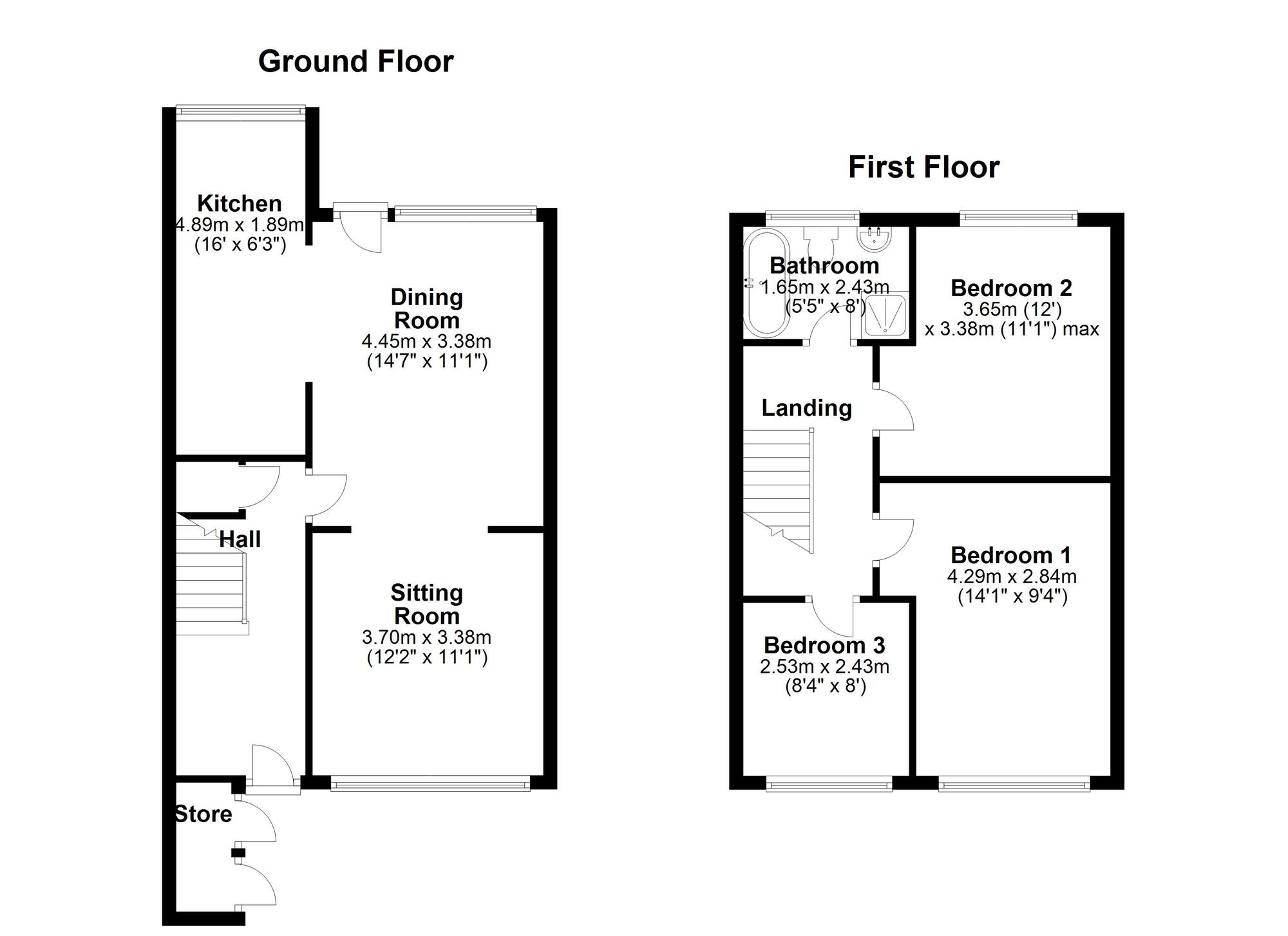 Floorplan of 3 bedroom Mid Terrace House for sale, Lowbiggin, Newcastle upon Tyne, Tyne and Wear, NE5