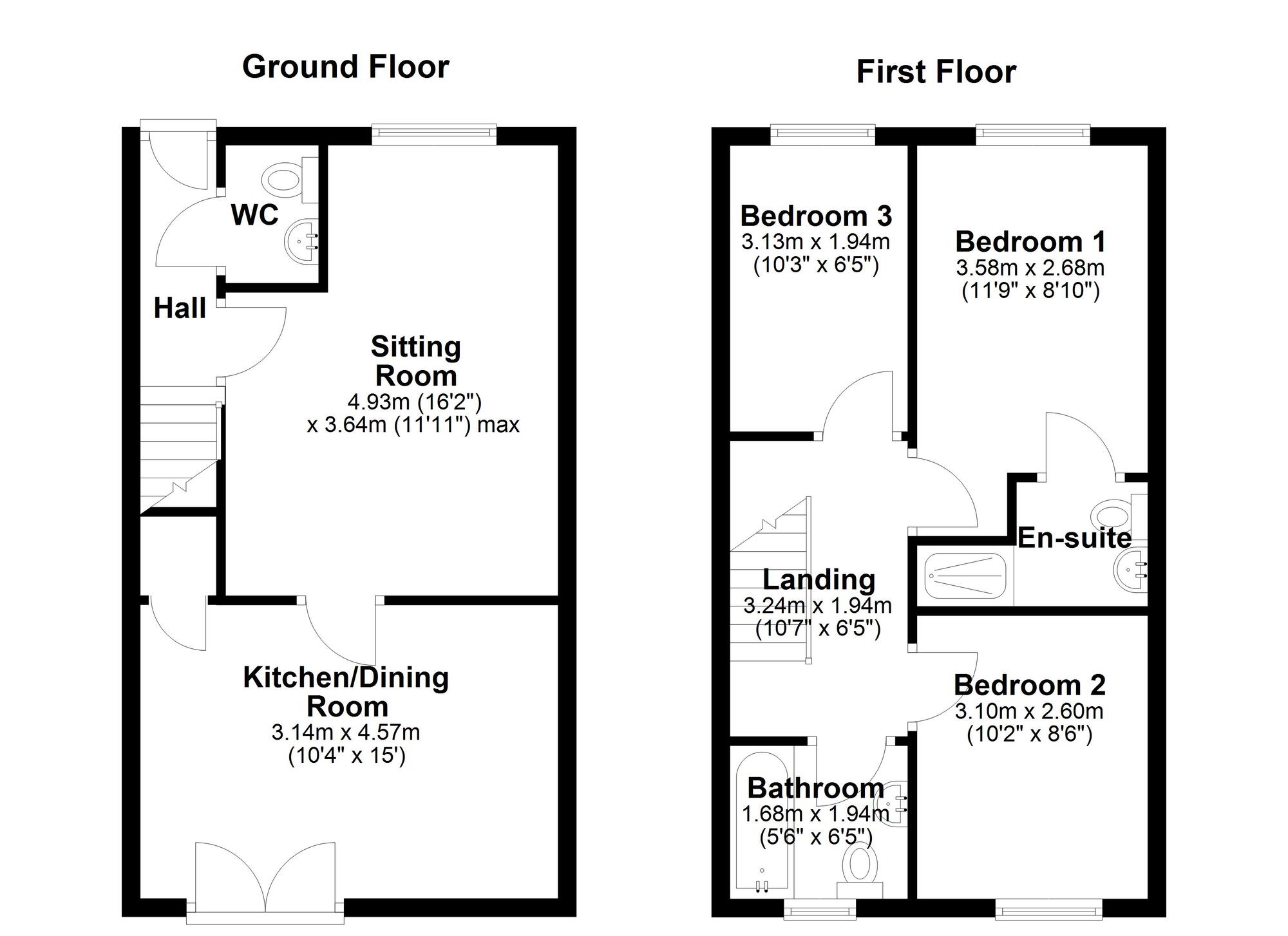 Floorplan of 3 bedroom Semi Detached House for sale, Lilac Crescent, Newcastle upon Tyne, Tyne and Wear, NE5