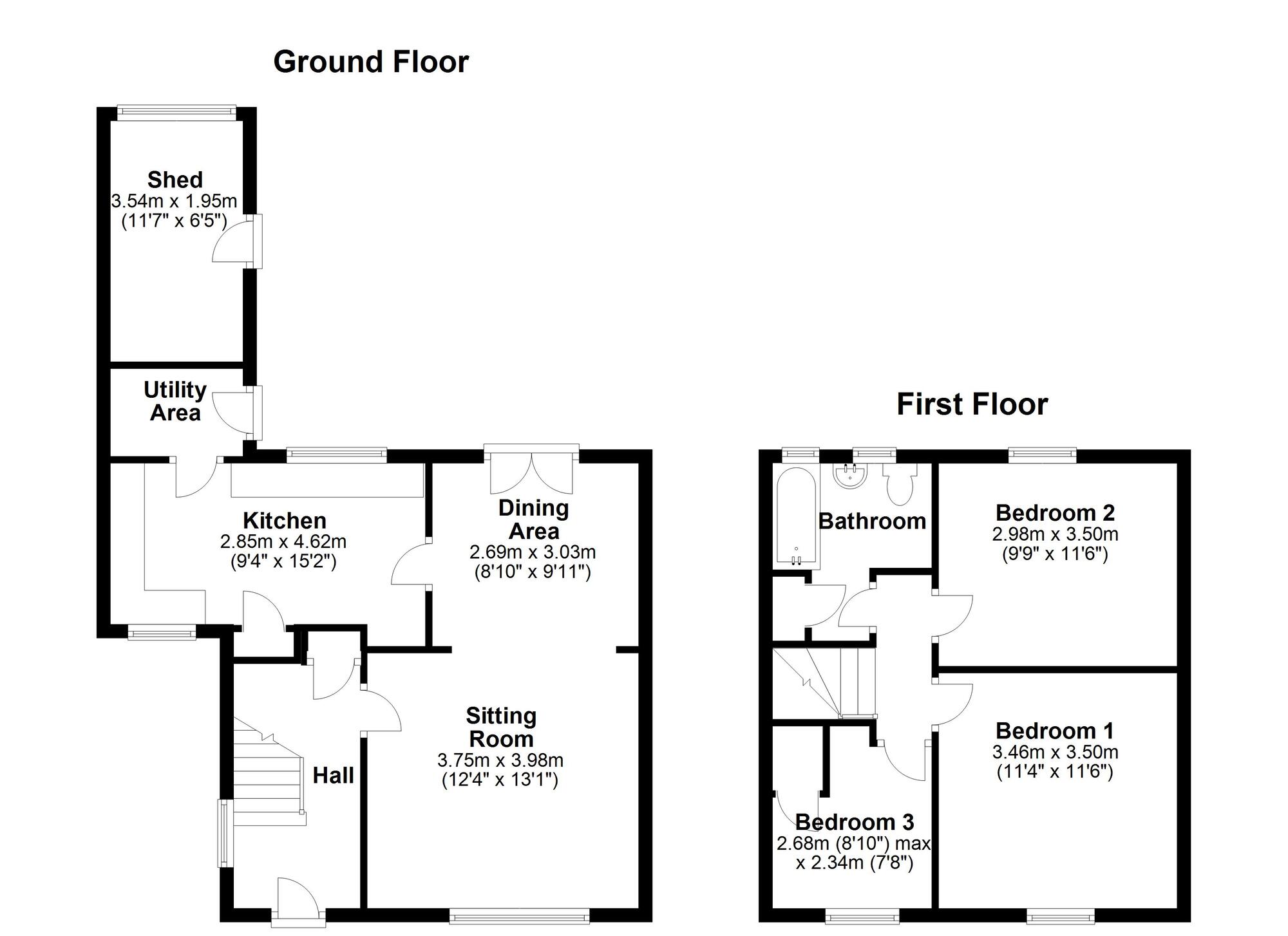 Floorplan of 3 bedroom Semi Detached House for sale, Binswood Avenue, Newcastle upon Tyne, Tyne and Wear, NE5