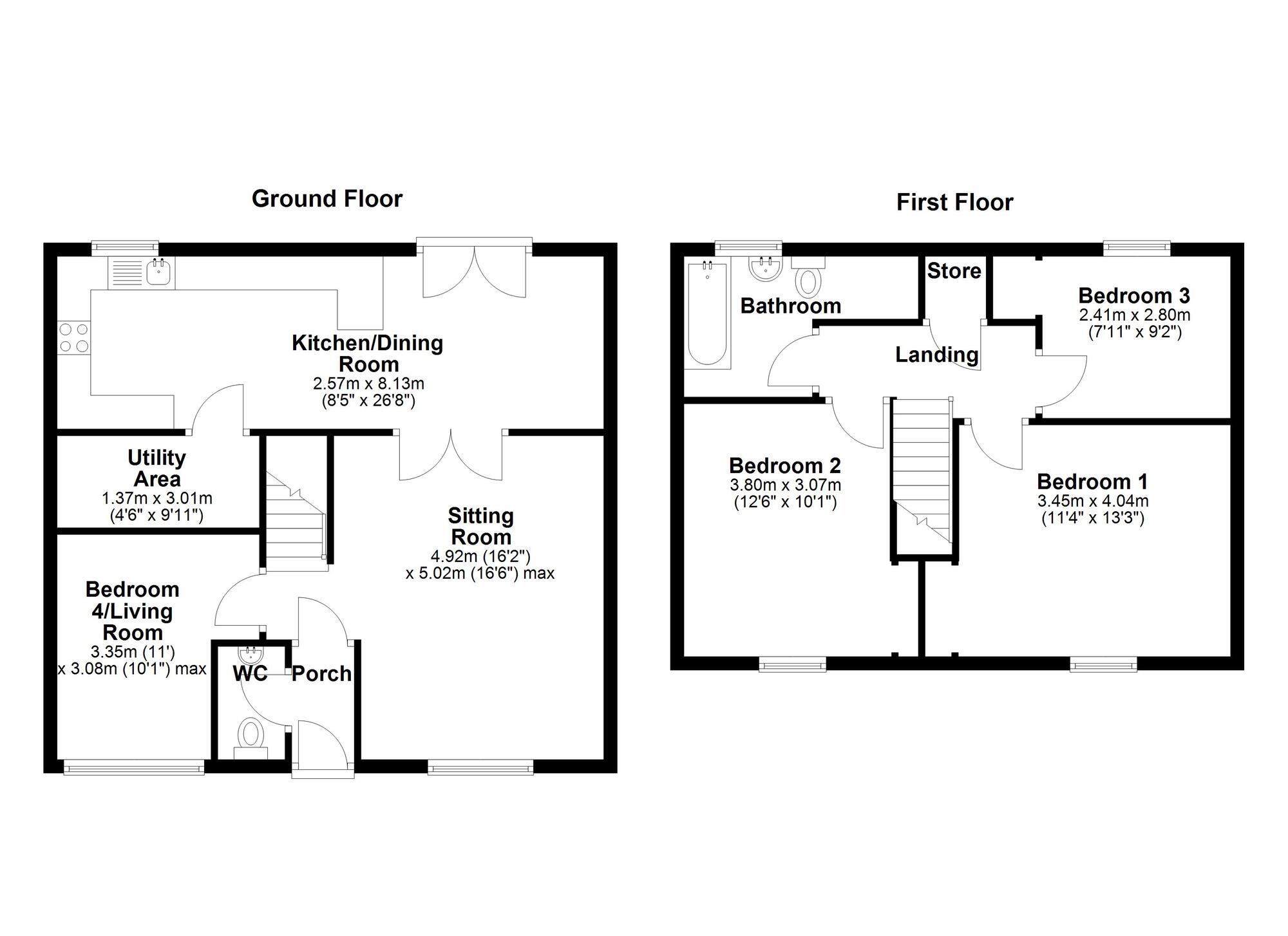 Floorplan of 4 bedroom Detached House for sale, Poynings Close, Newcastle upon Tyne, Tyne and Wear, NE3