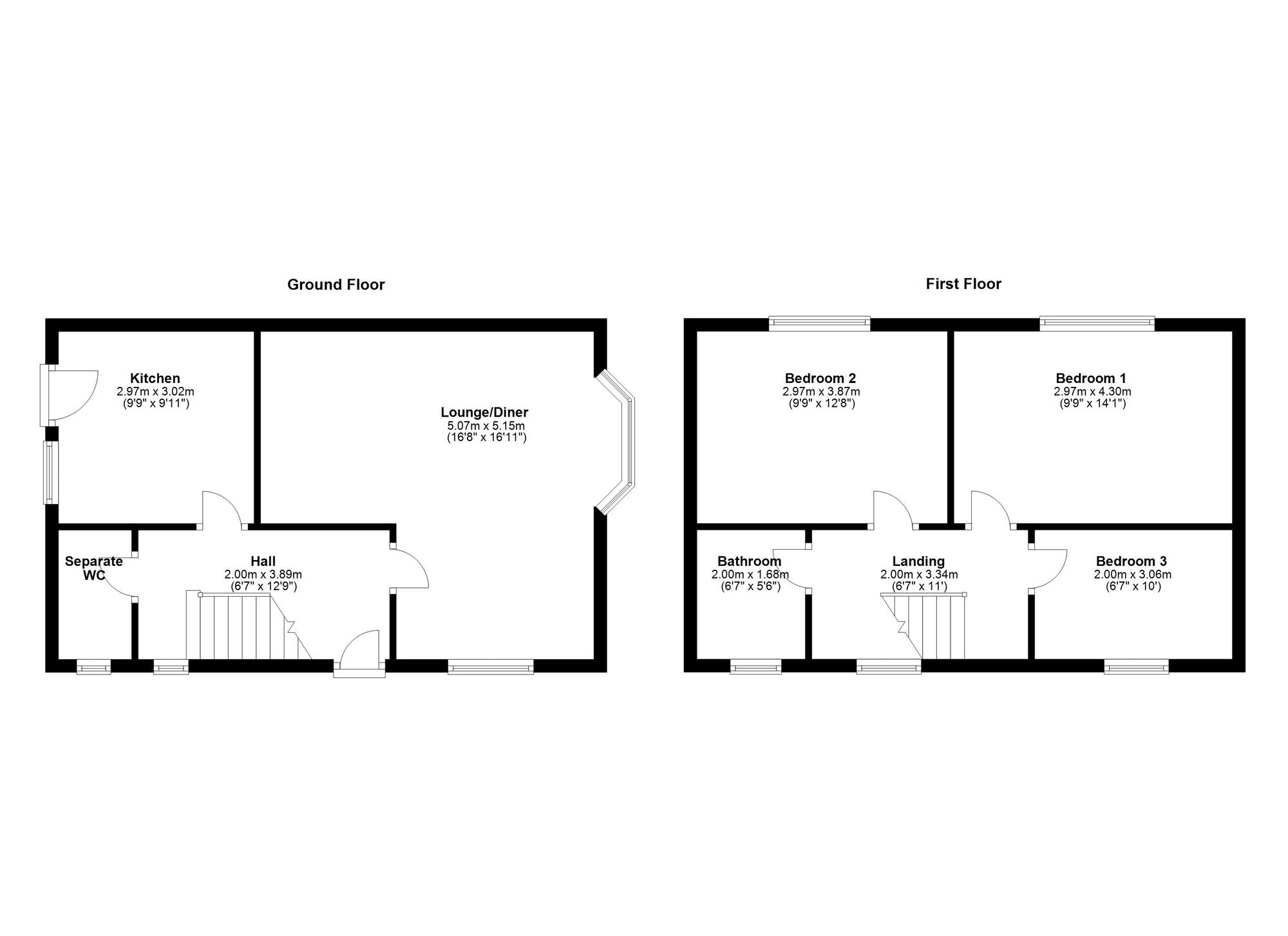 Floorplan of 3 bedroom Semi Detached House for sale, Haughton Crescent, Newcastle upon Tyne, Tyne and Wear, NE5