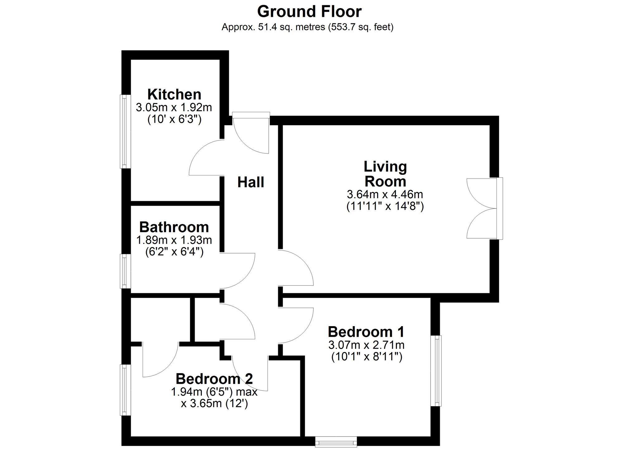 Floorplan of 2 bedroom  Flat for sale, Cromwell Ford Way, Stella Riverside Estate, Blaydon-On-Tyne, NE21