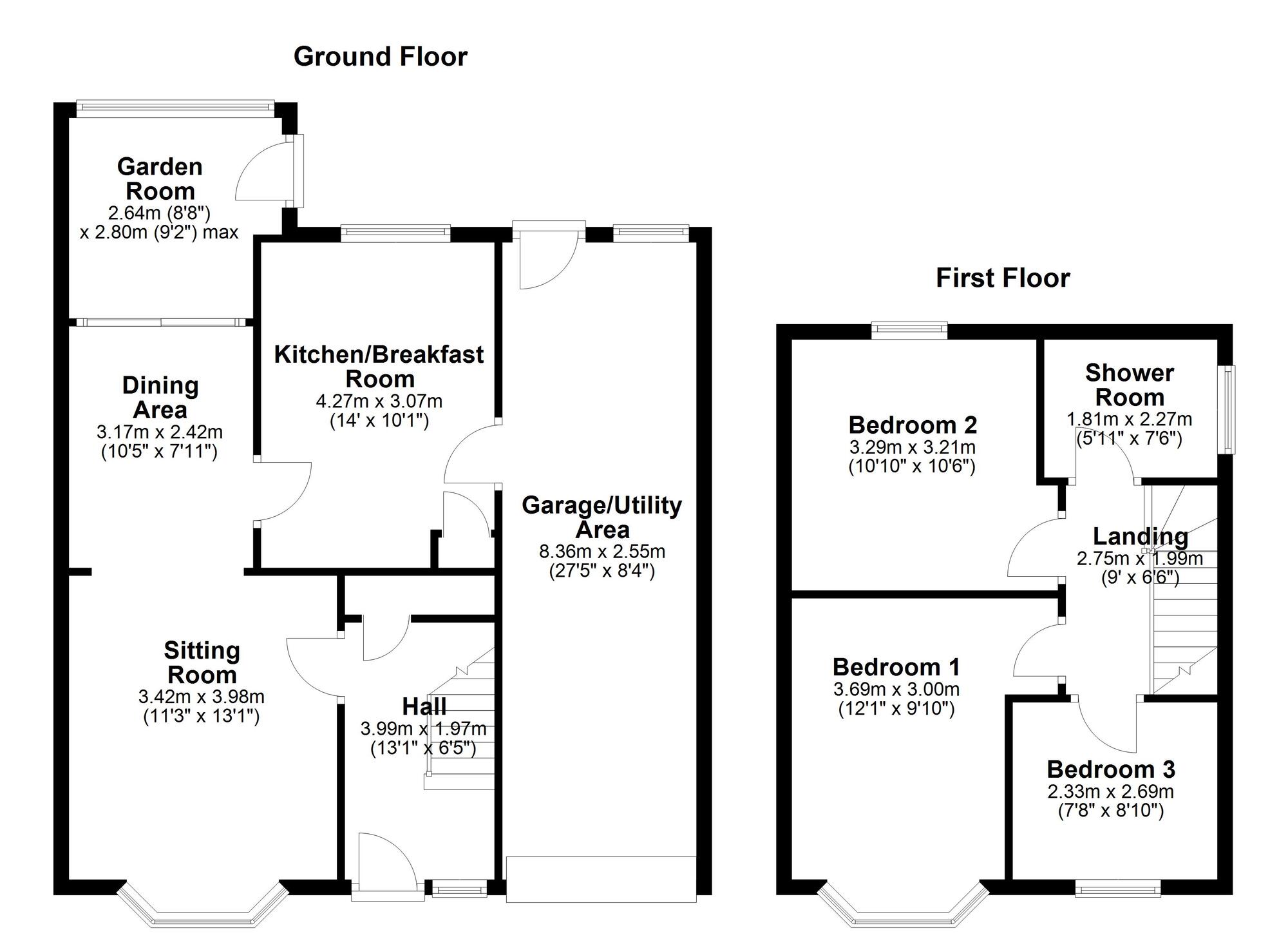 Floorplan of 3 bedroom Semi Detached House for sale, Brendale Avenue, Newcastle upon Tyne, Tyne and Wear, NE5