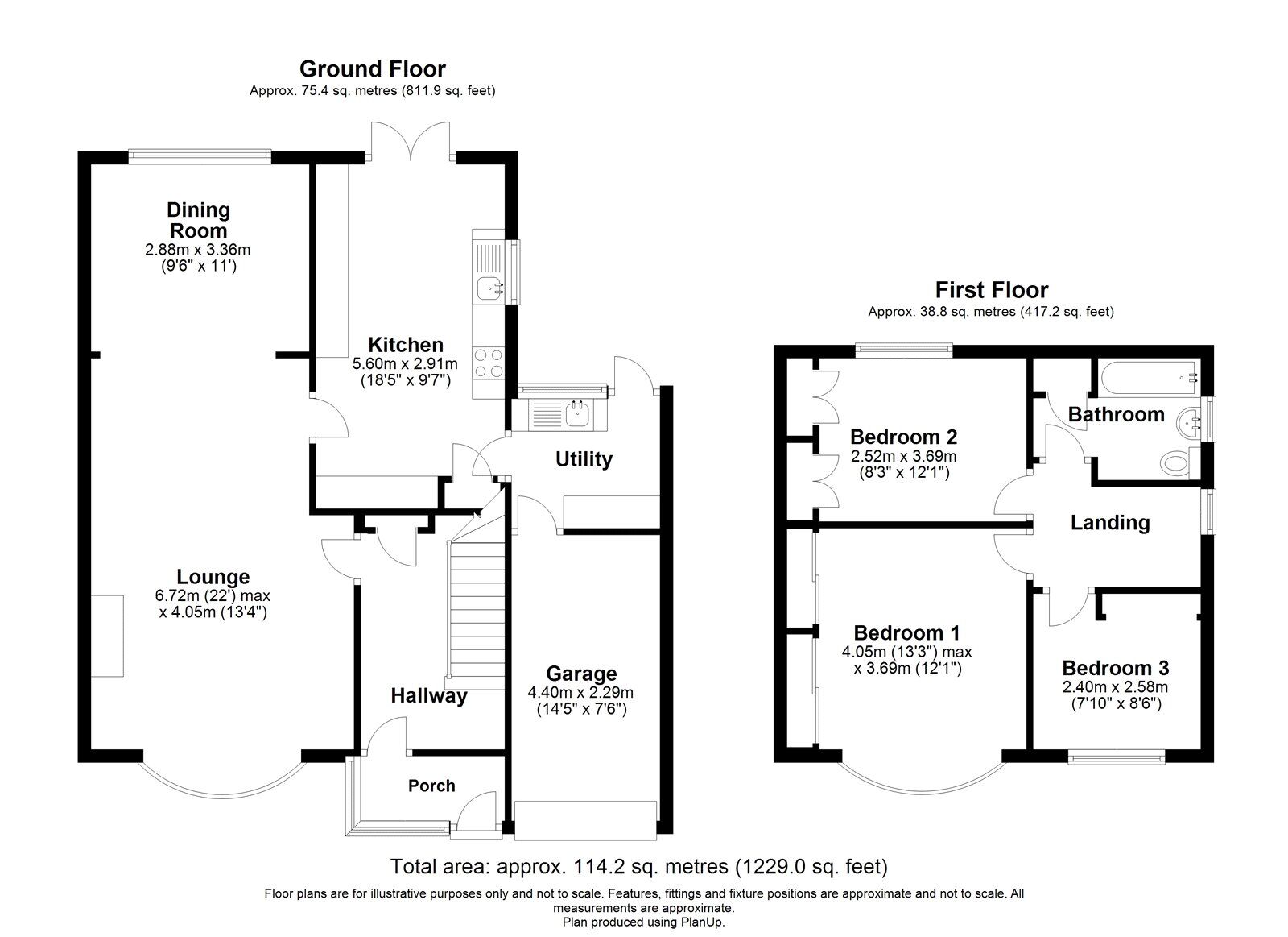 Floorplan of 3 bedroom Semi Detached House for sale, Wedmore Road, Newcastle upon Tyne, Tyne and Wear, NE5