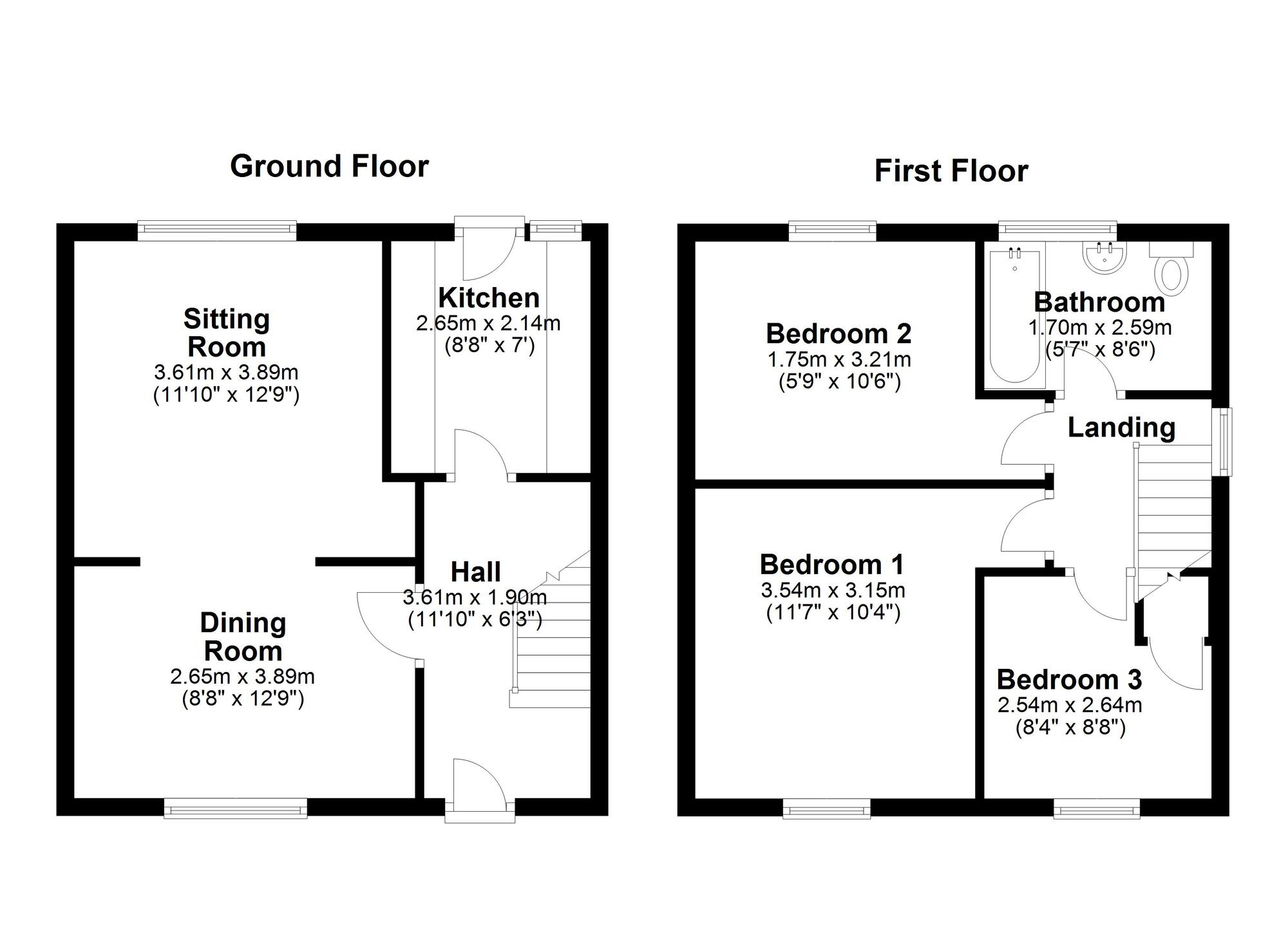 Floorplan of 3 bedroom Semi Detached House for sale, Hillside Avenue, Newcastle upon Tyne, Tyne and Wear, NE15