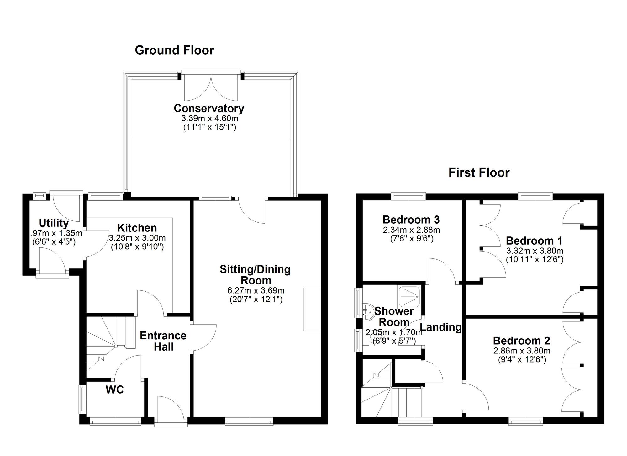 Floorplan of 3 bedroom Semi Detached House for sale, Bruce Gardens, Newcastle upon Tyne, Tyne and Wear, NE5