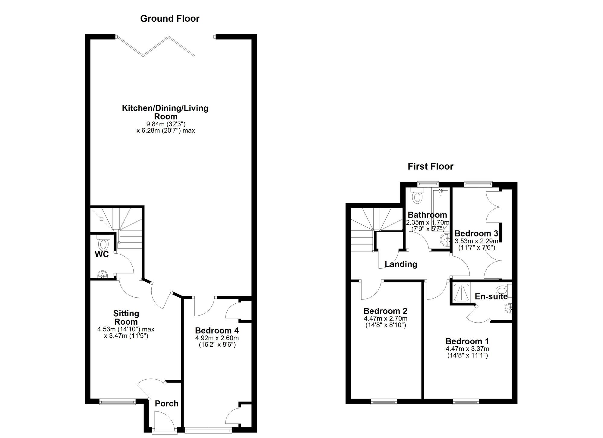 Floorplan of 4 bedroom Detached House to rent, Kirkland Chase, Newcastle upon Tyne, Tyne and Wear, NE5