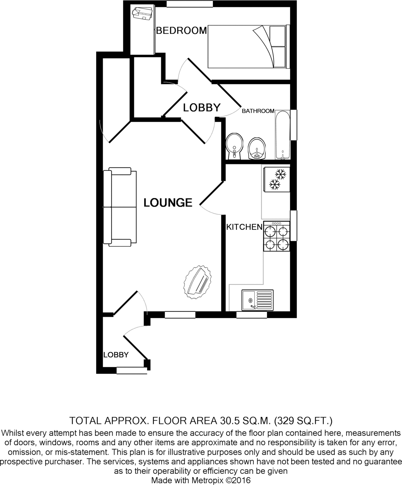 Floorplan of 1 bedroom  Flat for sale, Nedderton Close, Newcastle upon Tyne, NE5