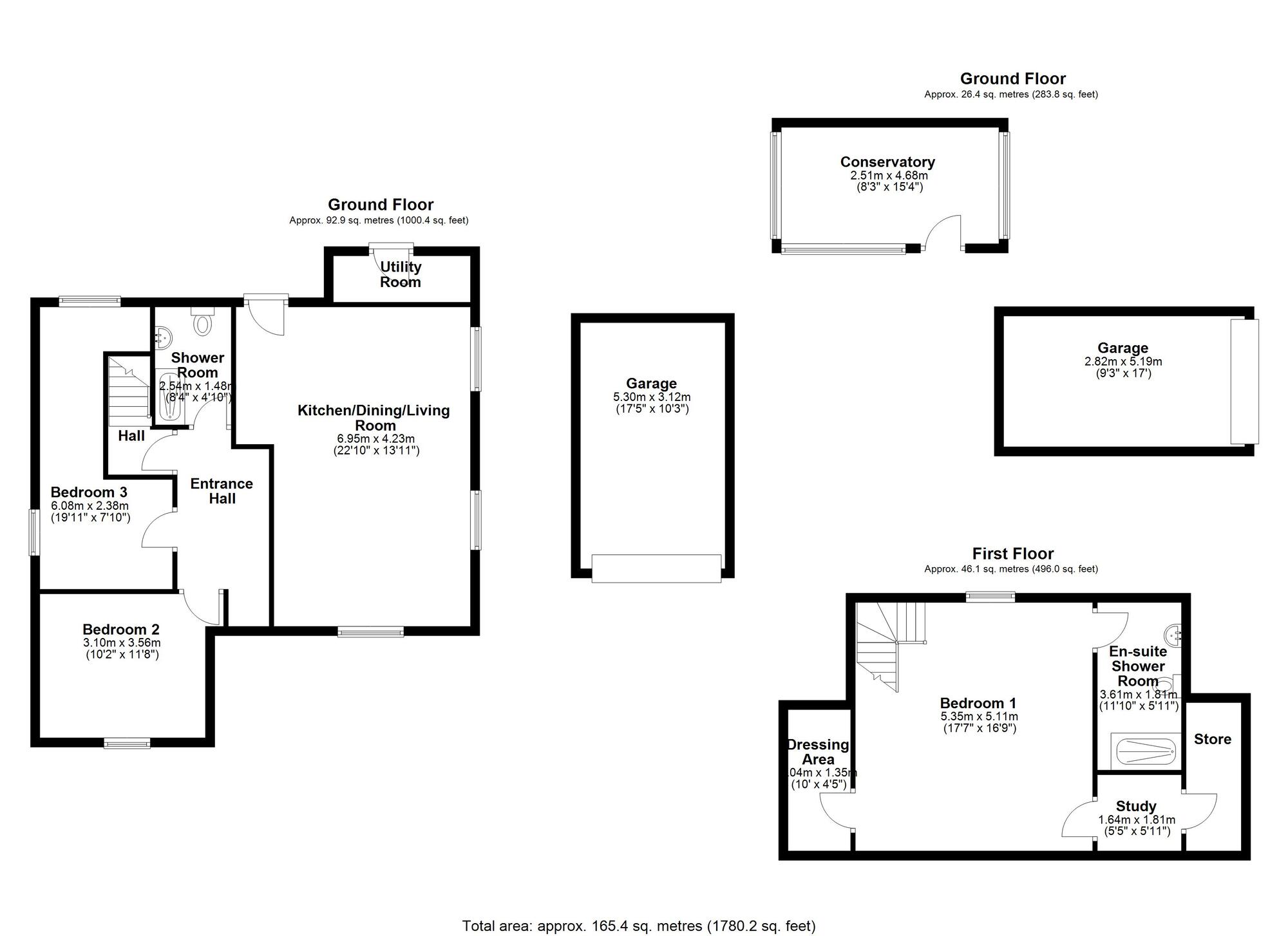 Floorplan of 3 bedroom Detached Bungalow for sale, Claremont Avenue, Newcastle upon Tyne, Tyne and Wear, NE15