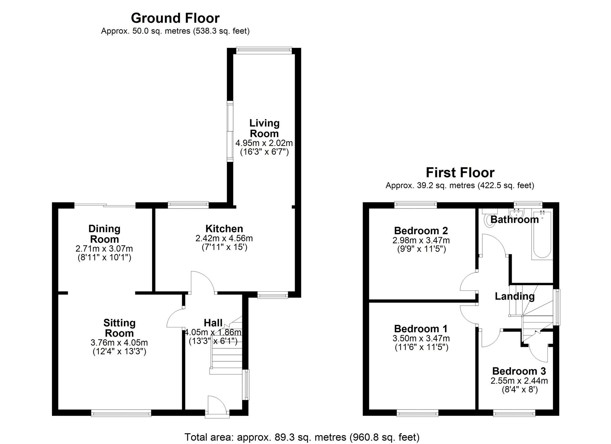 Floorplan of 3 bedroom Semi Detached House for sale, Binswood Avenue, Newcastle upon Tyne, Tyne and Wear, NE5