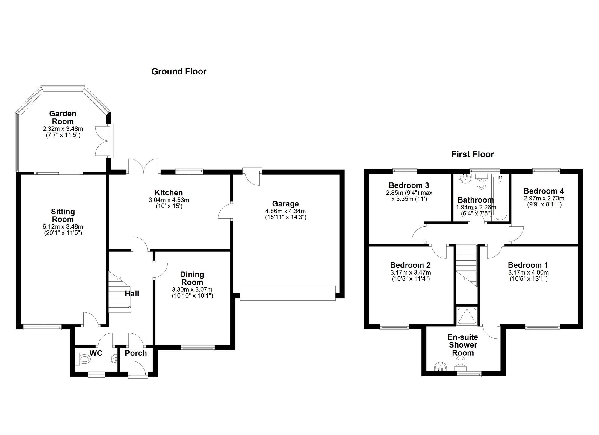 Floorplan of 4 bedroom Detached House for sale, The Glade, North Walbottle, Tyne and Wear, NE15