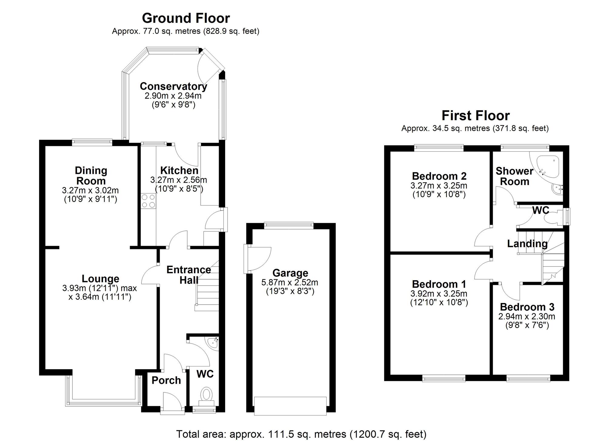 Floorplan of 3 bedroom Semi Detached House for sale, Norwood Road, Newcastle upon Tyne, Tyne and Wear, NE15