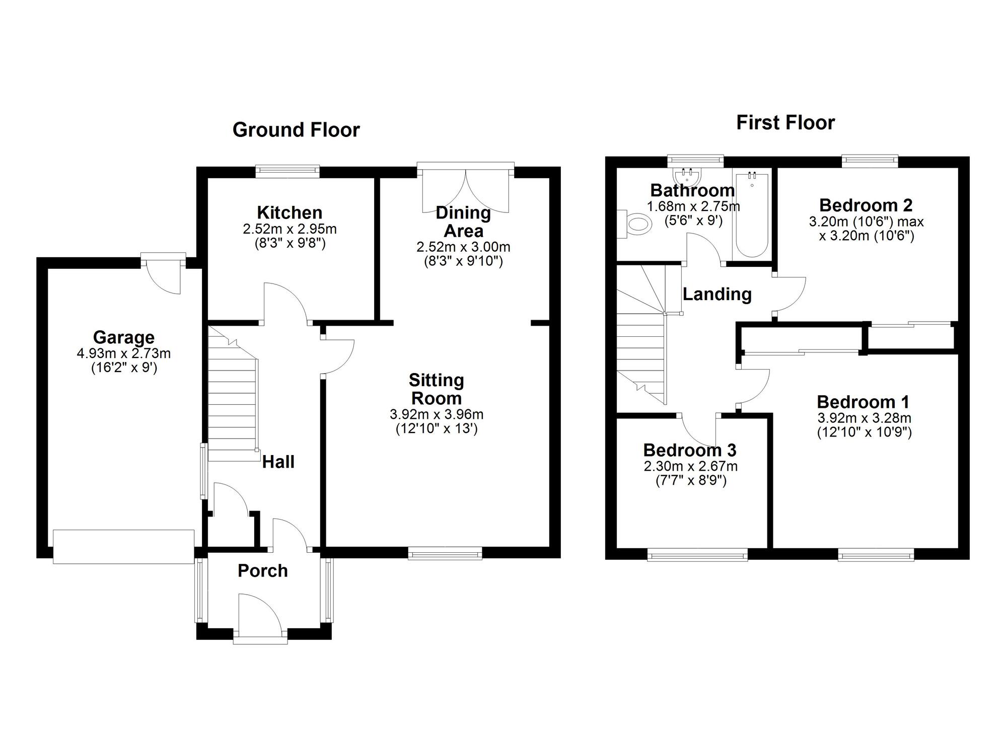 Floorplan of 3 bedroom Semi Detached House for sale, Grosvenor Way, Newcastle upon Tyne, Tyne and Wear, NE5