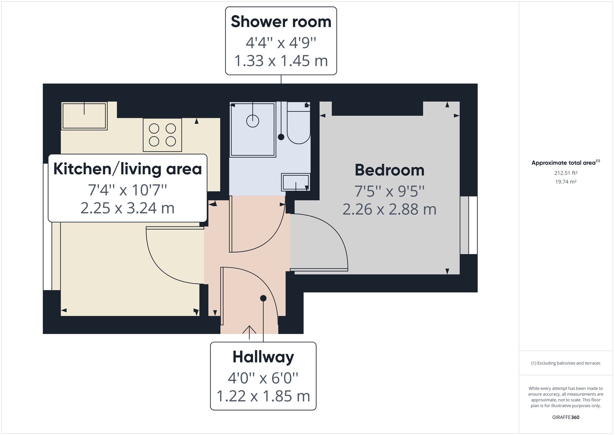 Floorplan of 1 bedroom  Flat to rent, Nottingham Road, Stapleford, Nottinghamshire, NG9