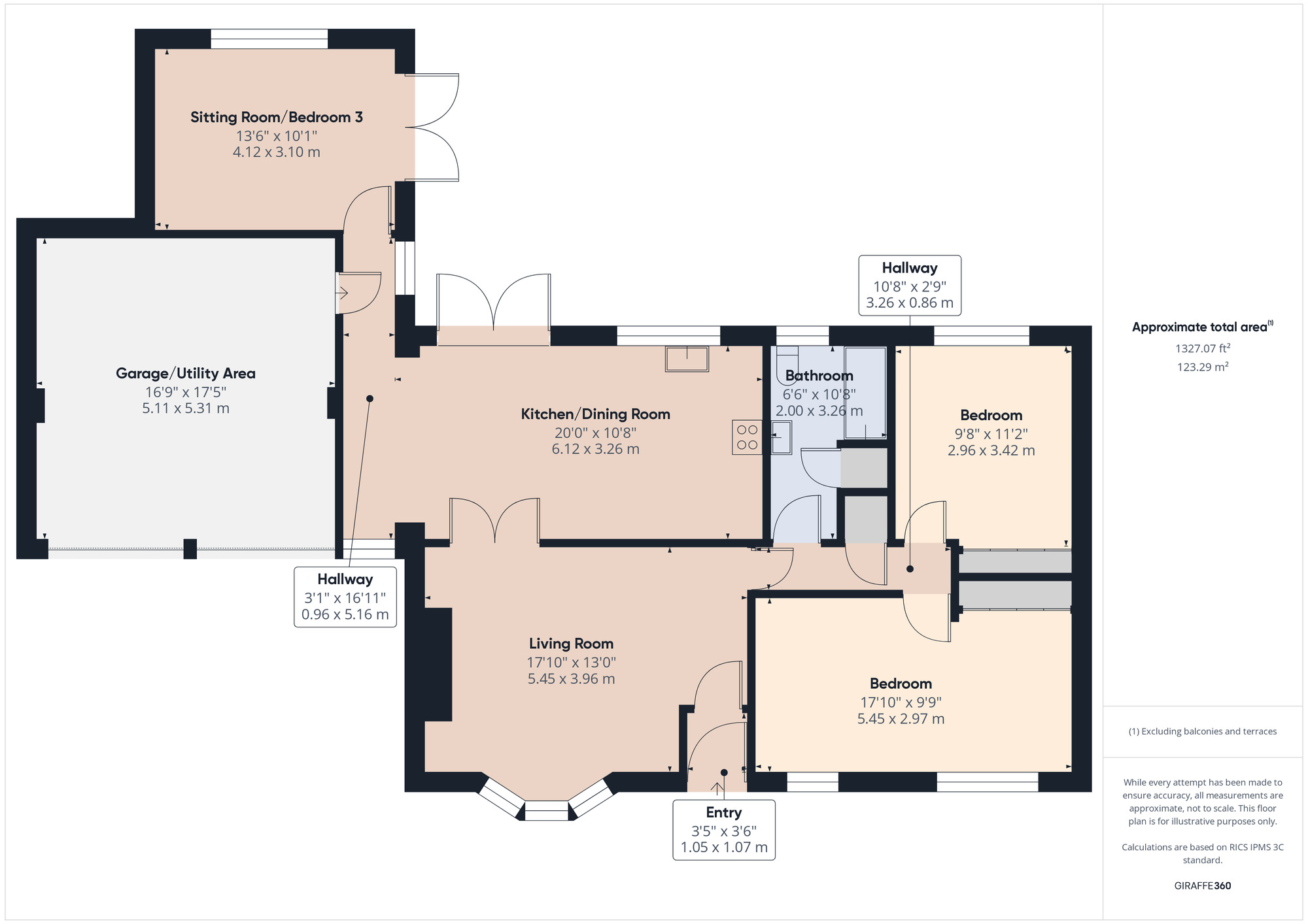 Floorplan of 2 bedroom Detached Bungalow for sale, Lambourne Drive, Wollaton, Nottinghamshire, NG8