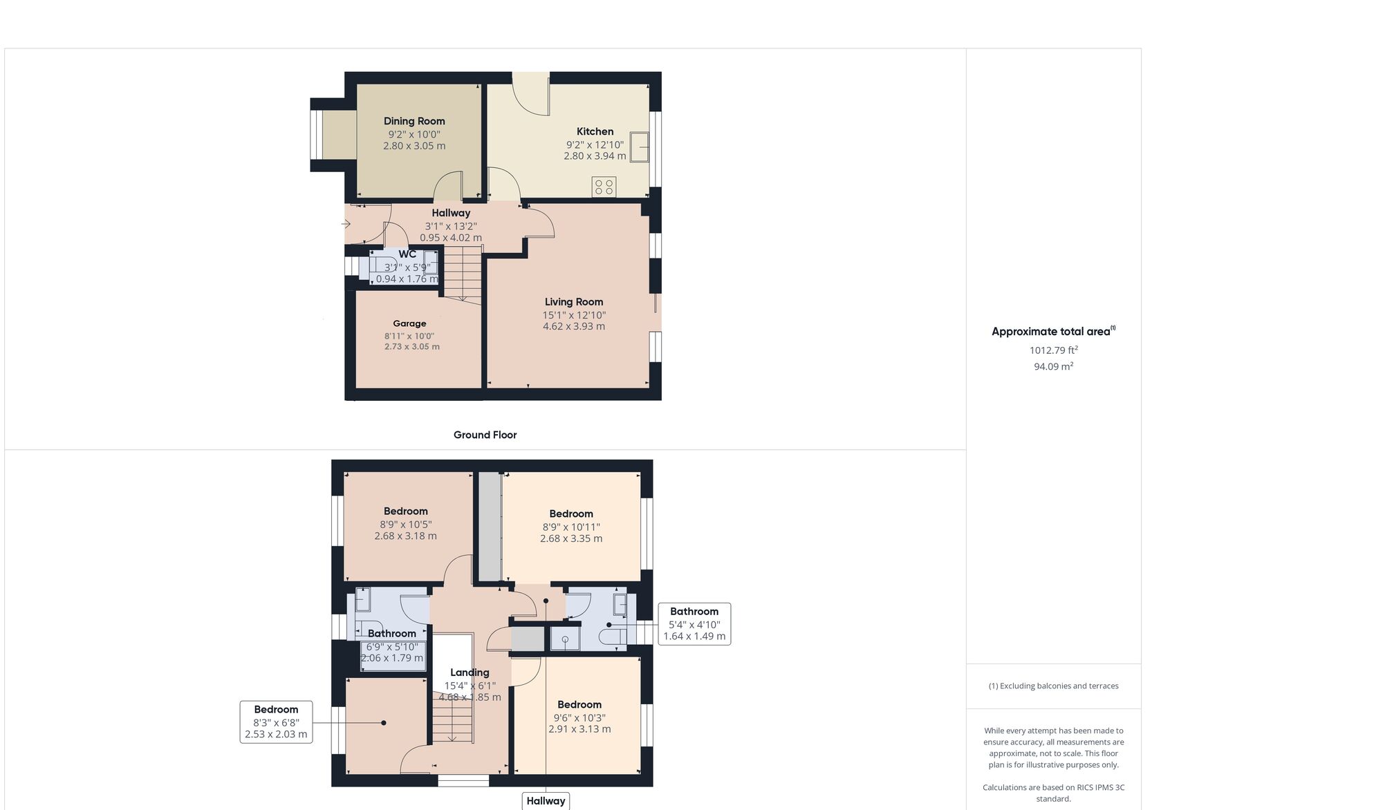 Floorplan of 4 bedroom Detached House for sale, Lambourne Drive, Wollaton, Nottinghamshire, NG8