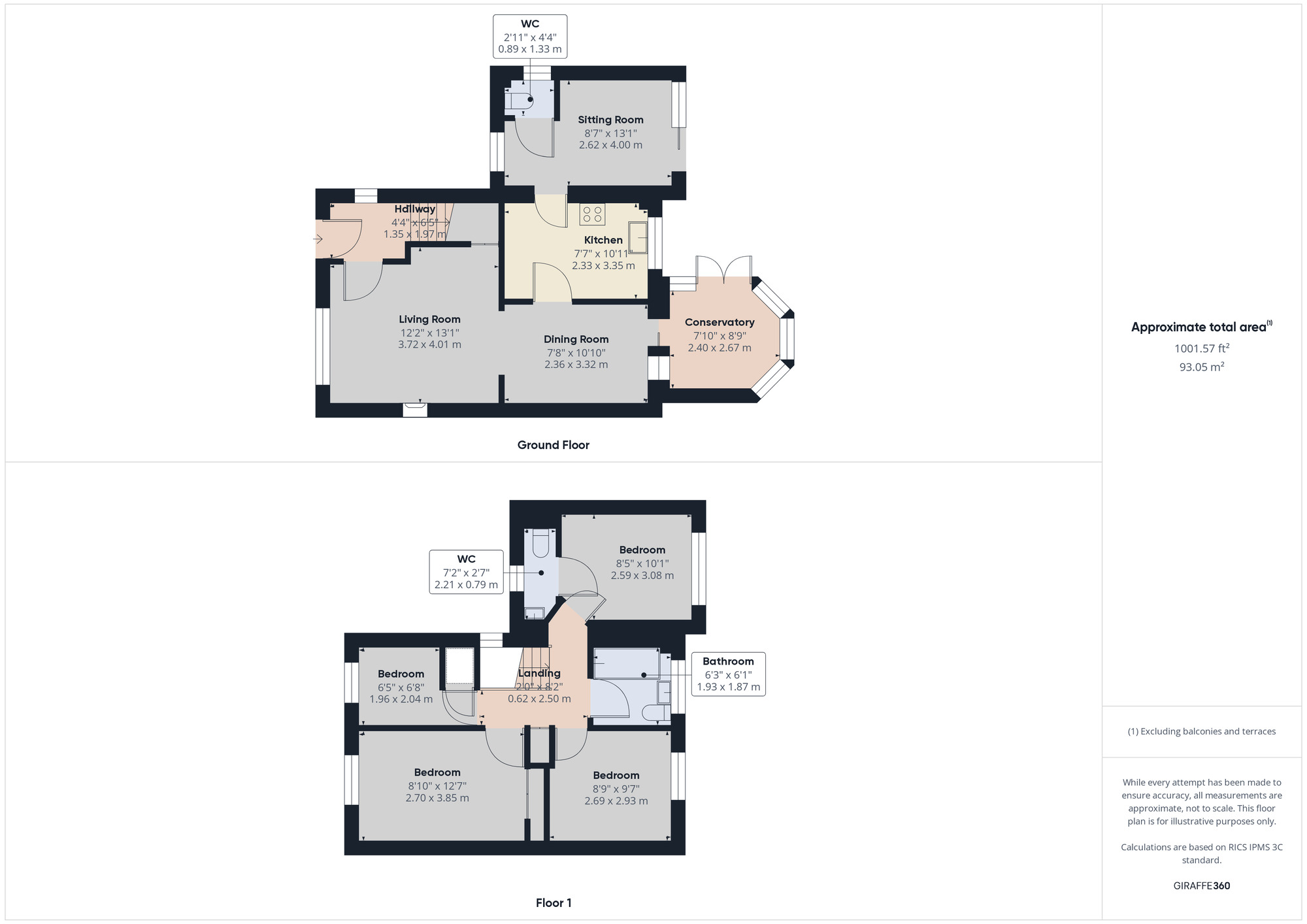 Floorplan of 4 bedroom Semi Detached House to rent, Jayne Close, Wollaton, Nottinghamshire, NG8