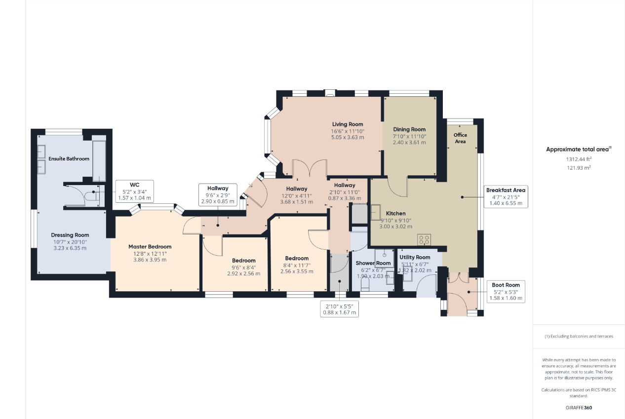 Floorplan of 3 bedroom Detached Bungalow for sale, Wollaton Vale, Wollaton, Nottinghamshire, NG8