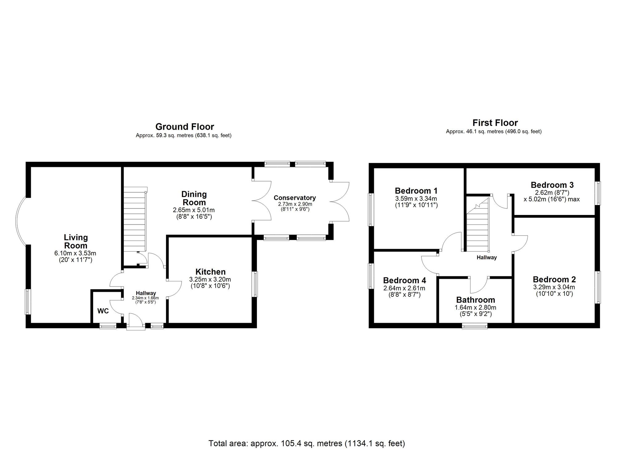 Floorplan of 4 bedroom Detached House for sale, Partridge Close, Ayton, Washington, NE38