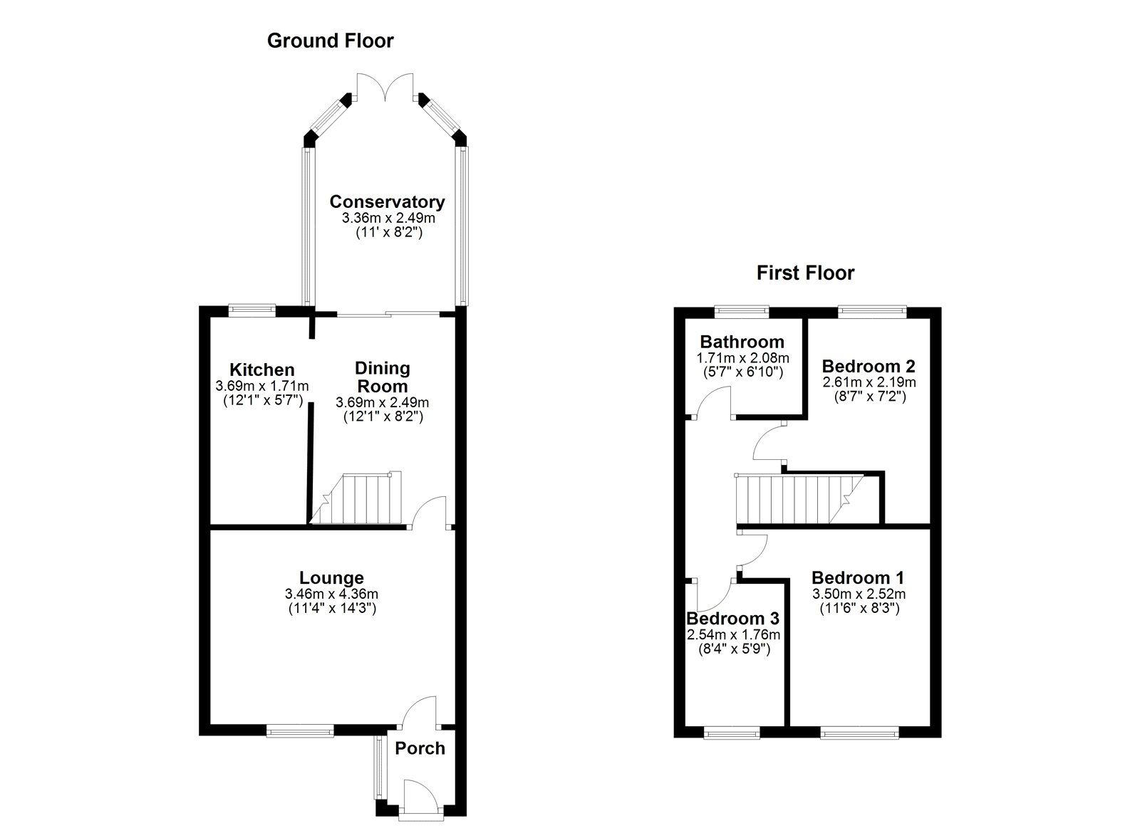 Floorplan of 3 bedroom Semi Detached House for sale, Cairngorm Avenue, Washington, Tyne and Wear, NE38