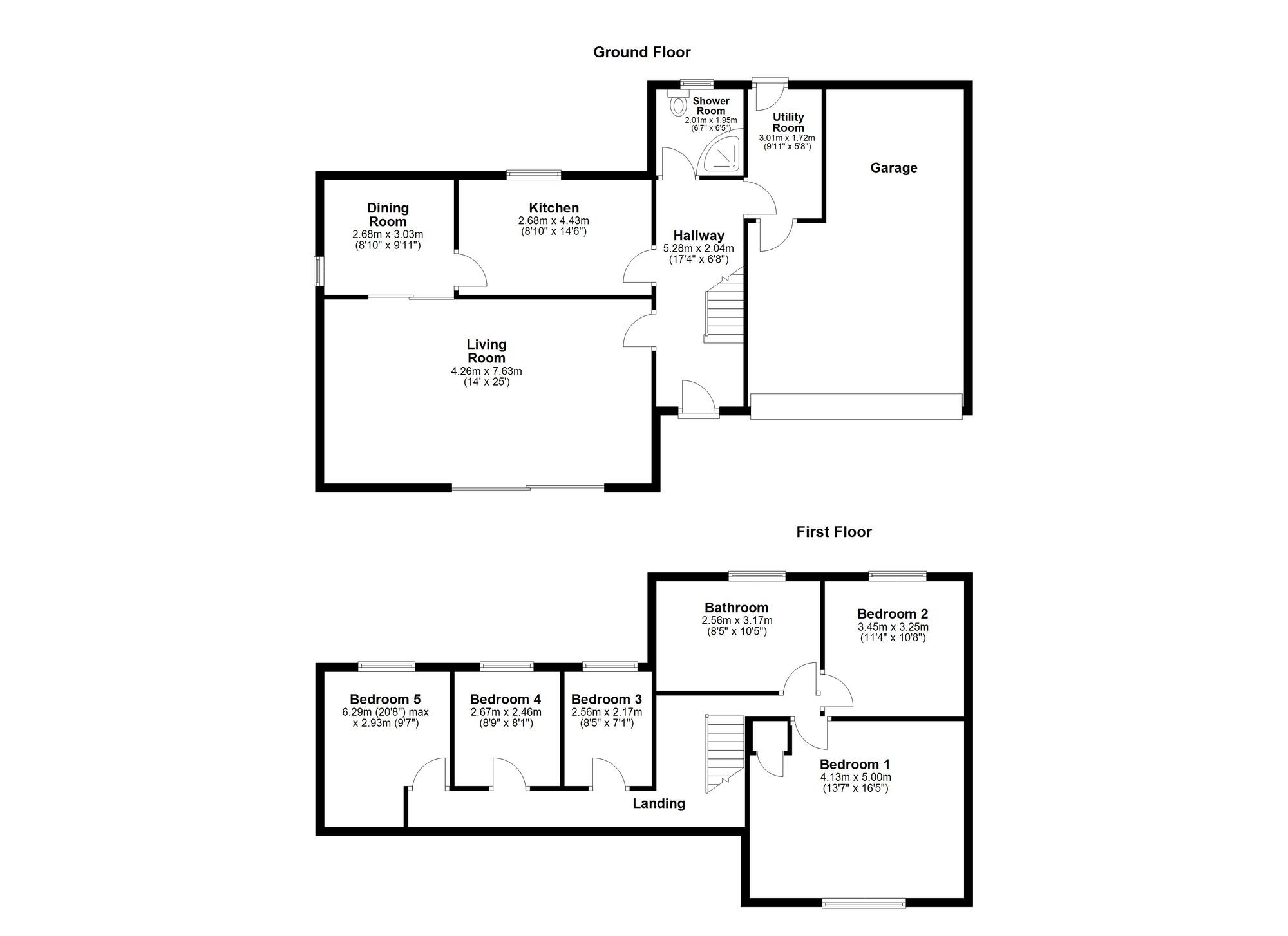 Floorplan of 5 bedroom Detached House for sale, The Generals Wood, Harraton, Washington, NE38