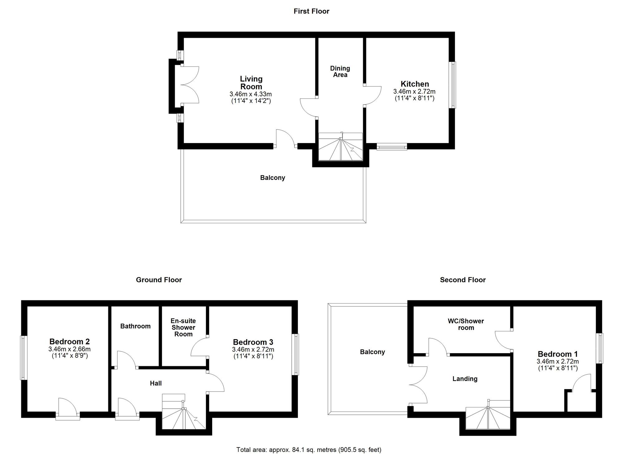 Floorplan of 3 bedroom Detached House for sale, Teal Farm Way, Washington, Tyne and Wear, NE38