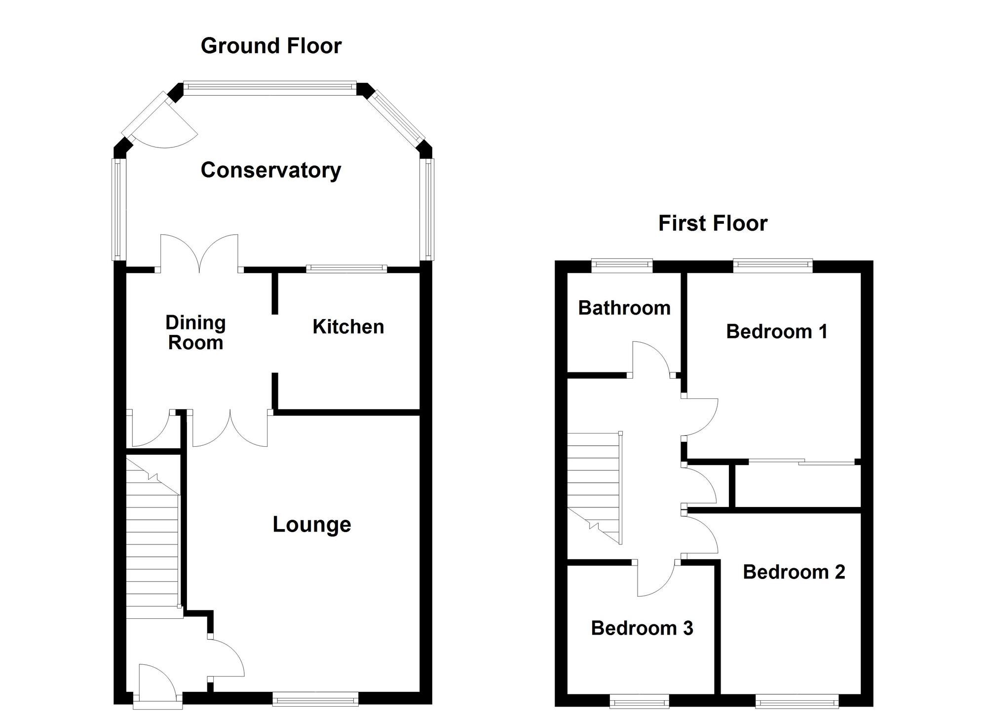 Floorplan of 3 bedroom Semi Detached House for sale, Rogan Avenue, Washington, Tyne and Wear, NE37