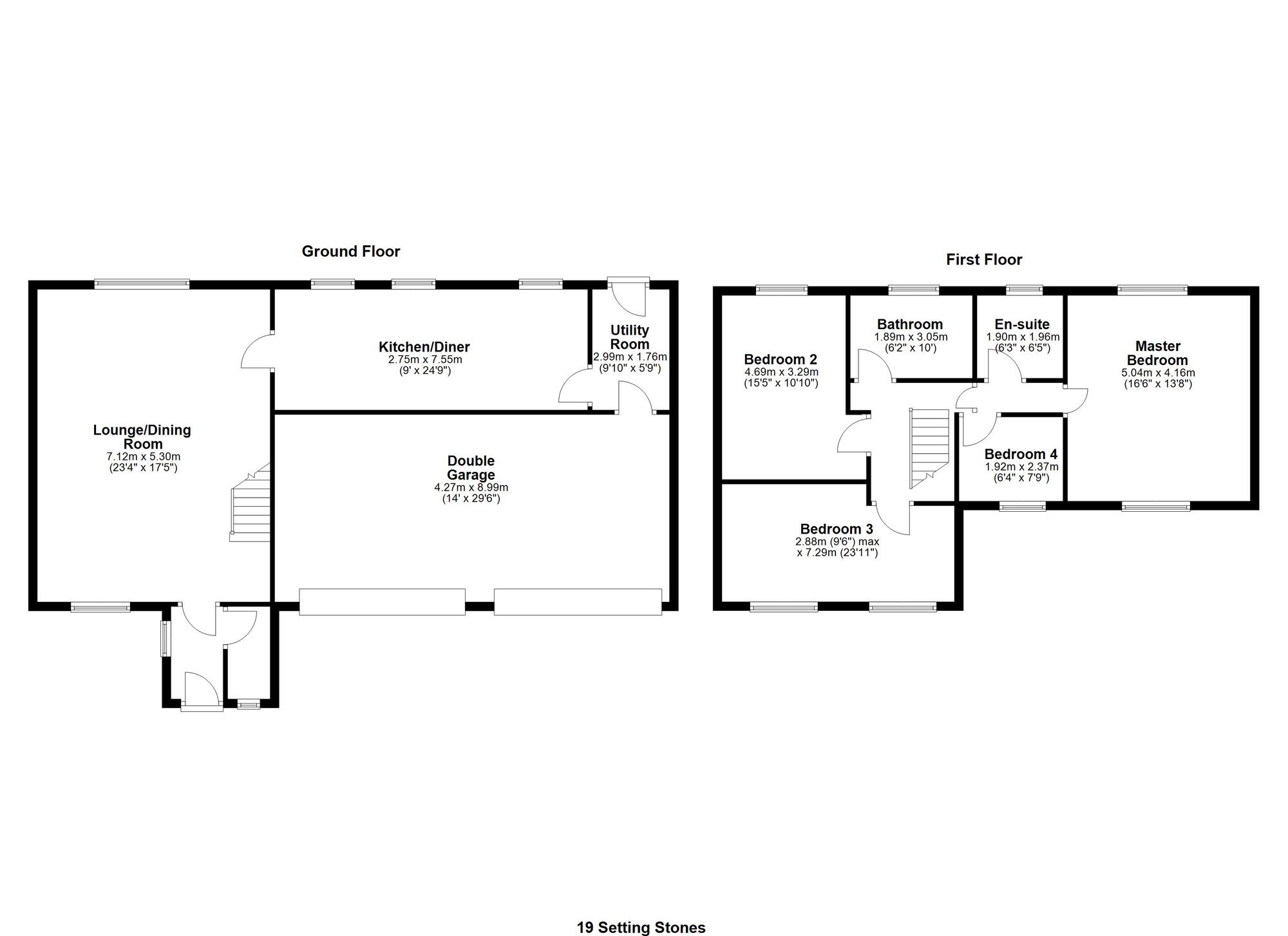 Floorplan of 4 bedroom Detached House for sale, Setting Stones, Washington, Tyne and Wear, NE38