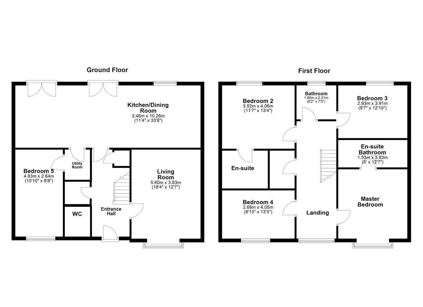 Floorplan of 5 bedroom Detached House for sale, Hebden Court, Washington, Tyne and Wear, NE38